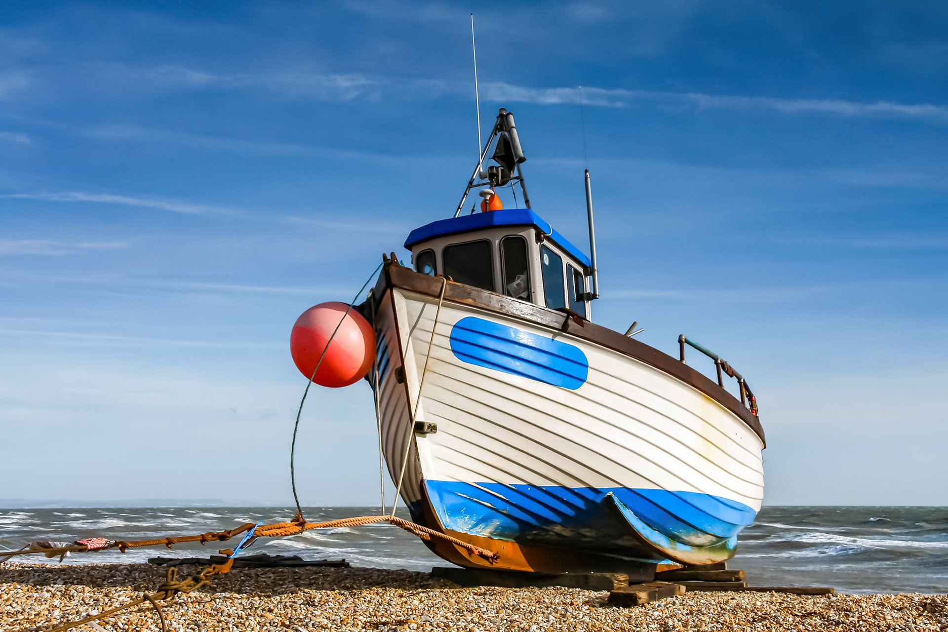 Fishing Boat on Dungeness Beach