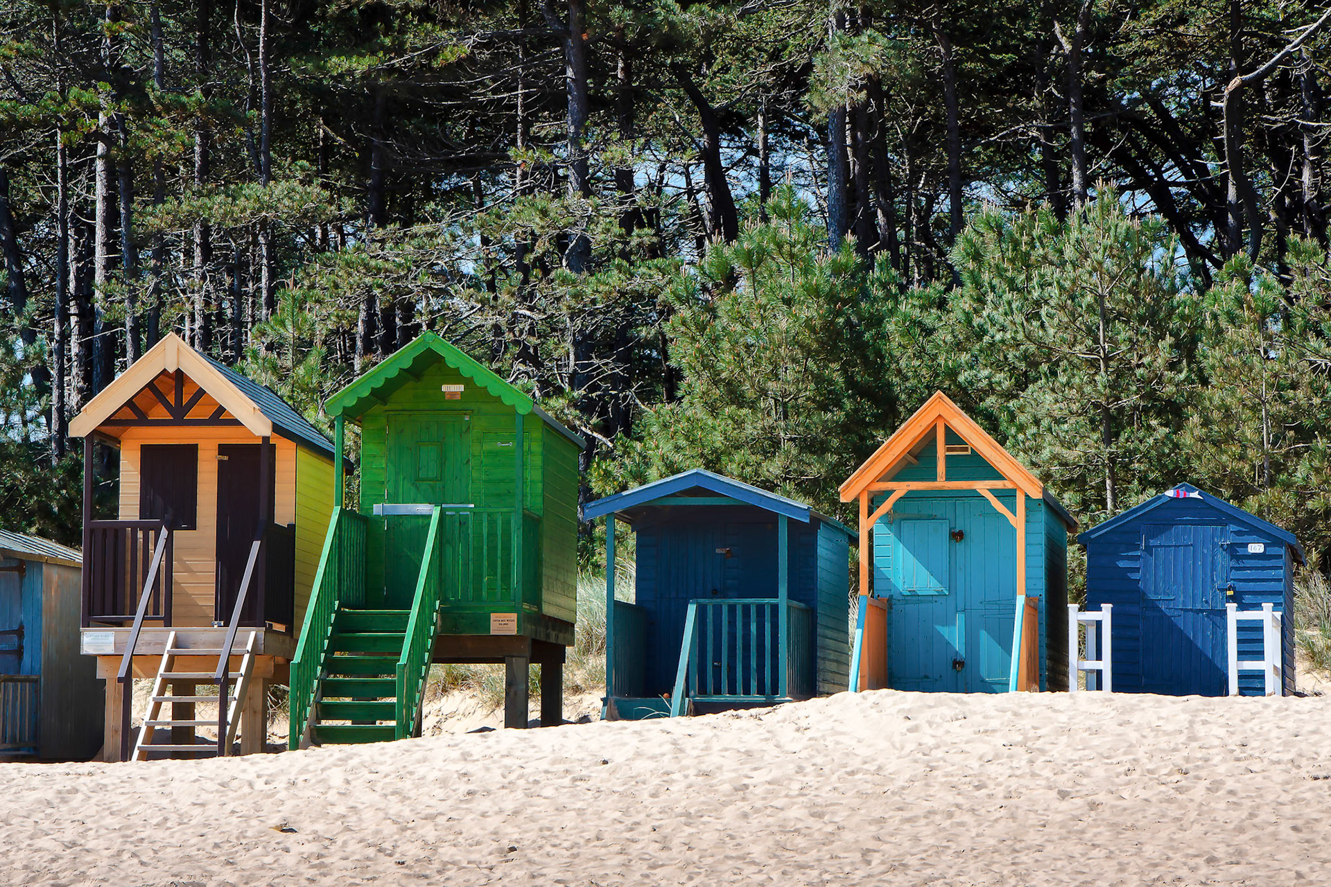 Some Brightly Coloured Beach Huts in Wells Next the Sea