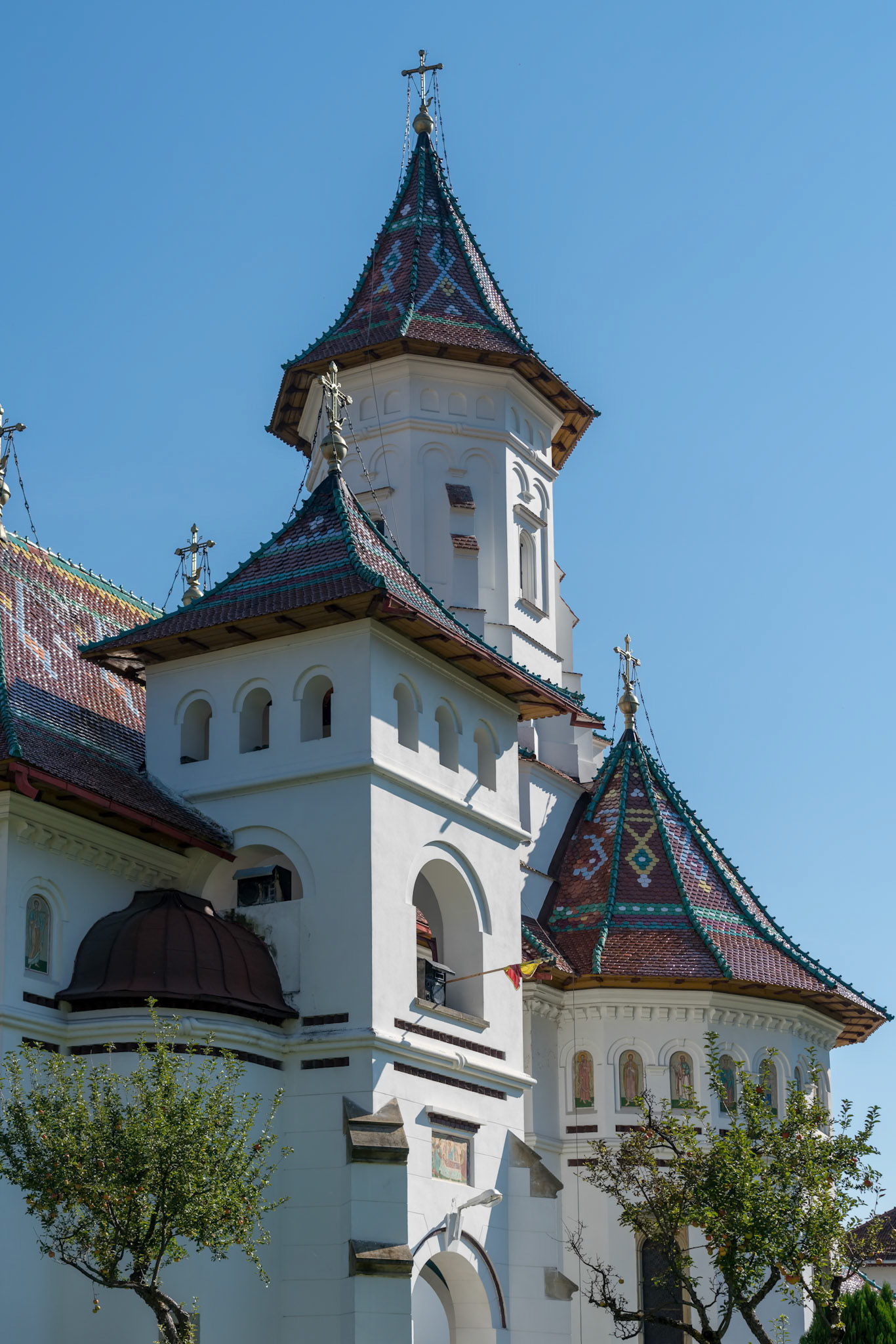 CAMPULUNG MOLDOVENESC, TRANSYLVANIA/ROMANIA - SEPTEMBER 18 : Exterior view of the Assumption Cathedral in Campulung Moldovenesc Transylvania Romania on September 18, 2018