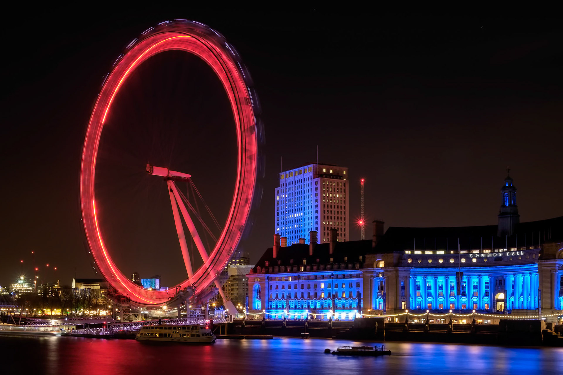 View of the London Eye at Night