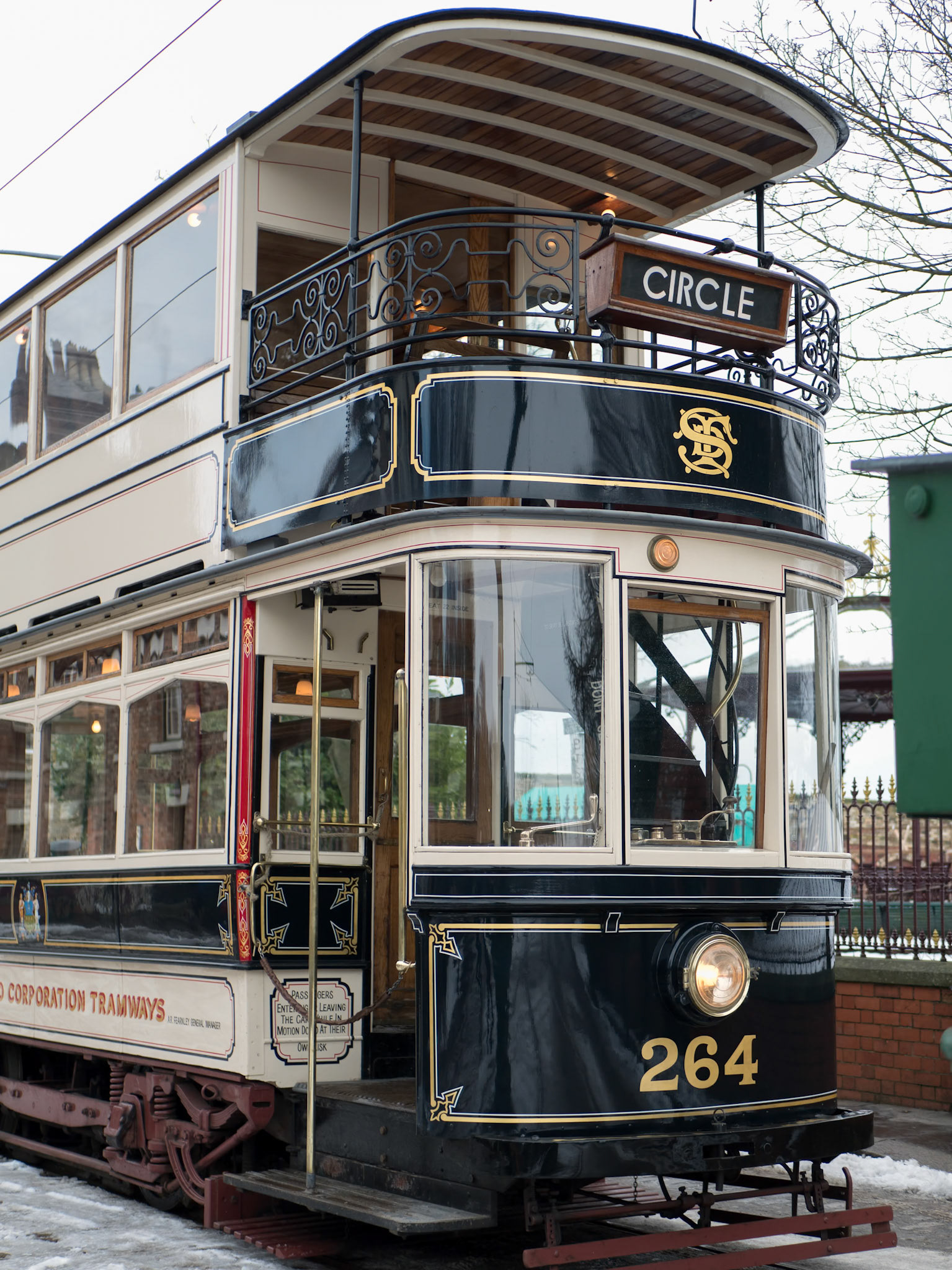 STANLEY, COUNTY DURHAM/UK - JANUARY 20 : Old Tram at the North of England Open Air Museum in Stanley, County Durham on January 20, 2018