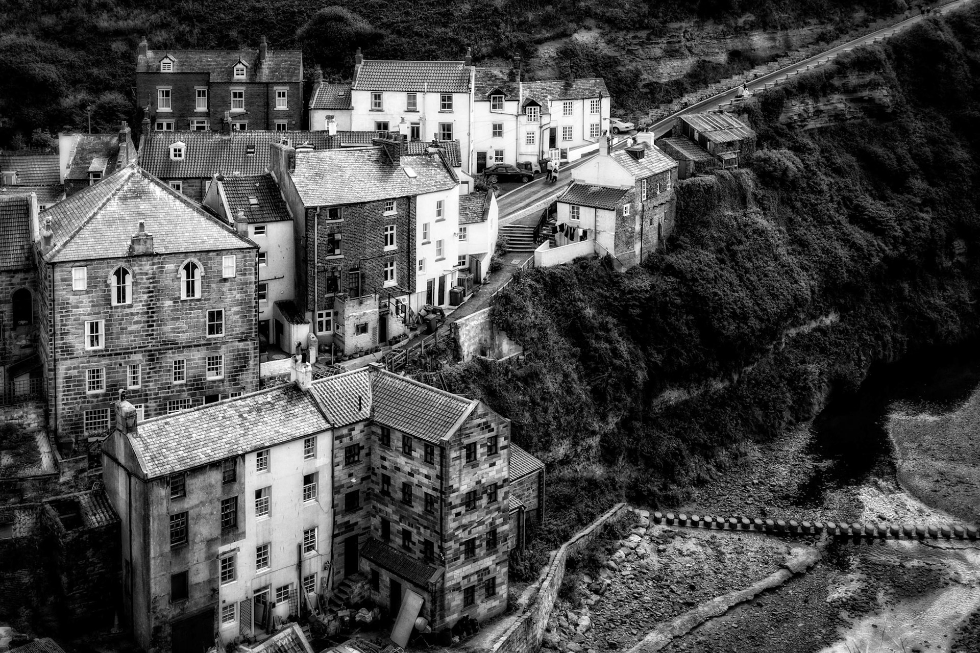 High Angle View of Staithes