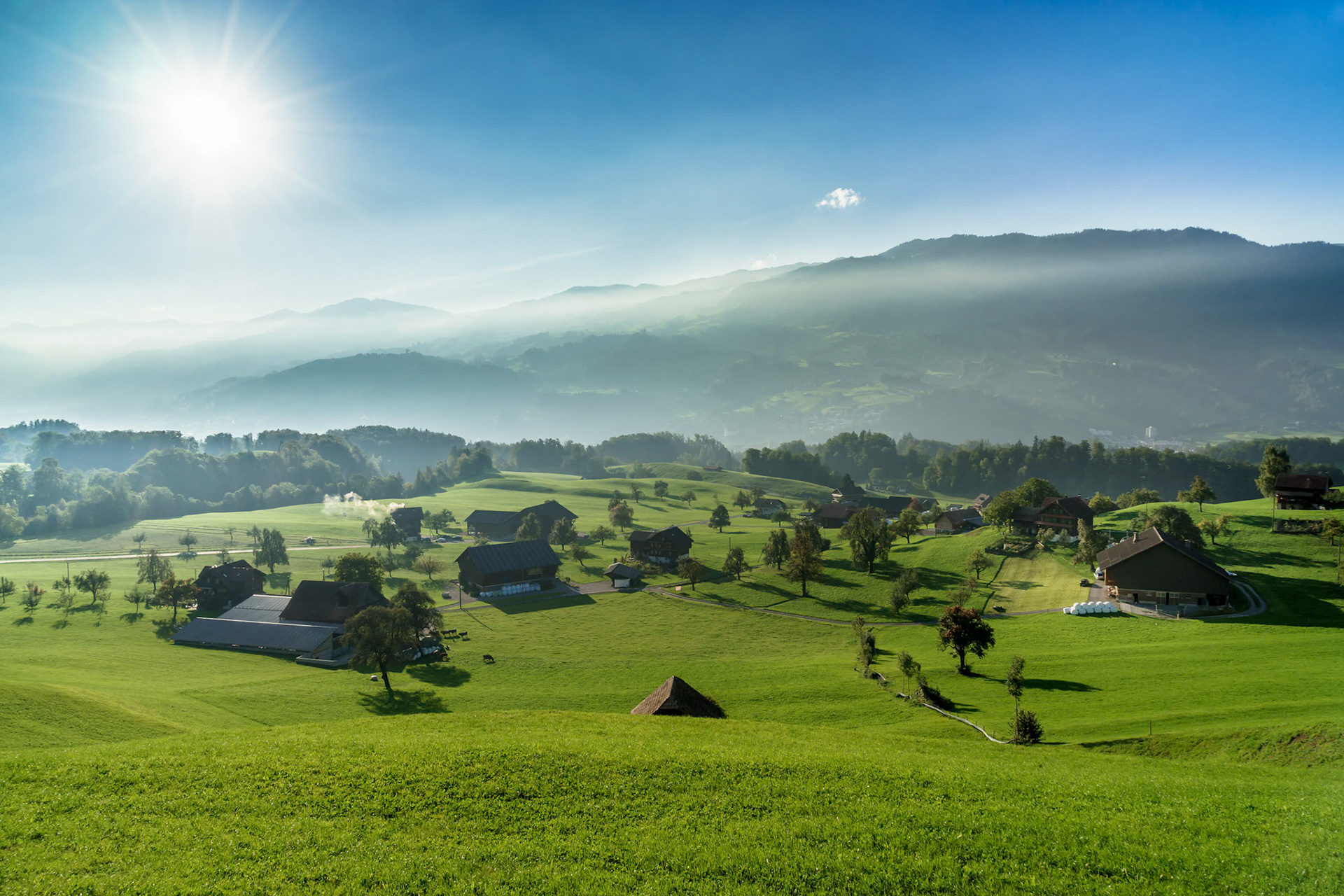 View of the Countryside near Sarnen Obwalden