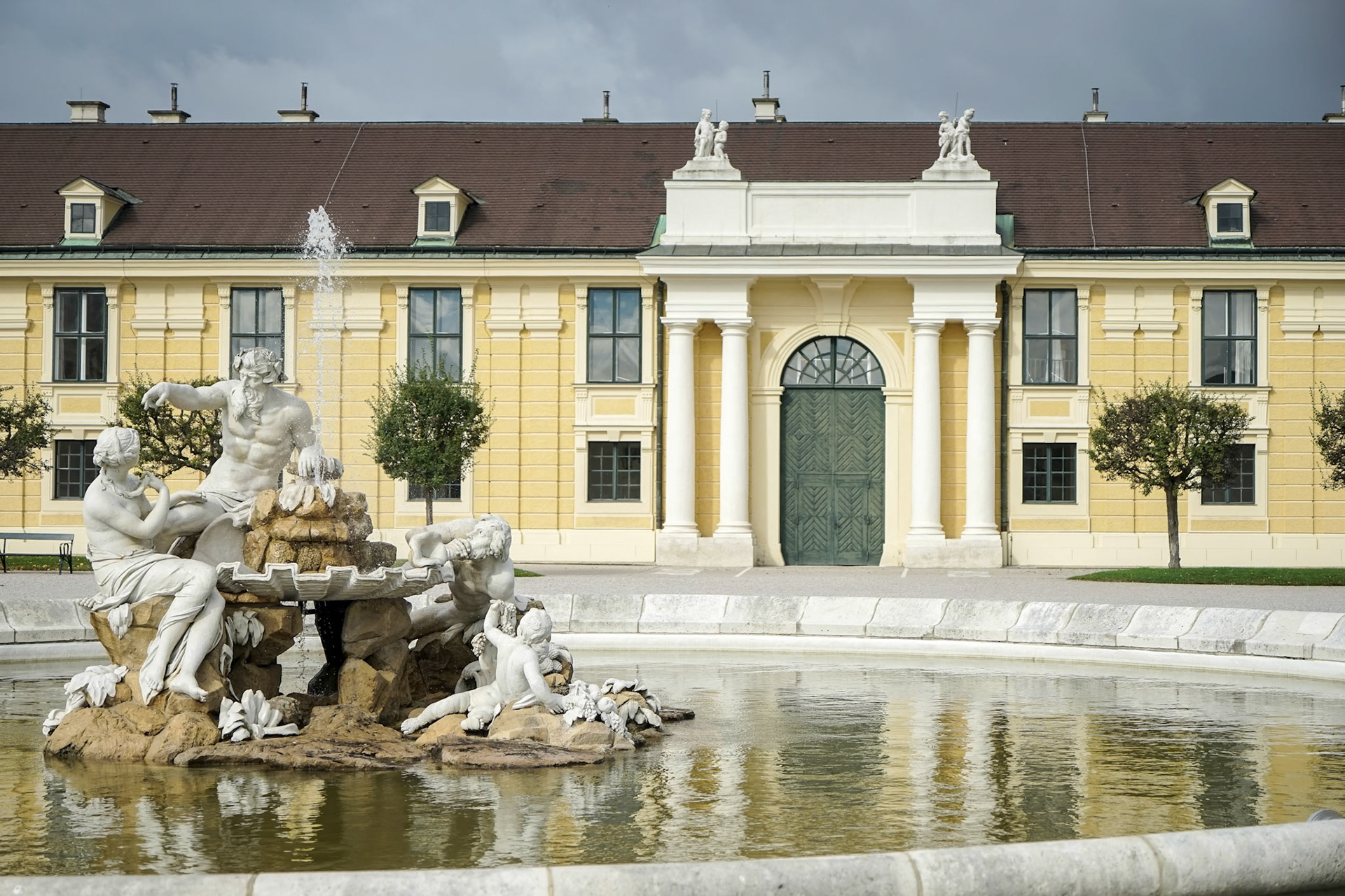 Danube, Inn, and Enns Statues at the Schonbrunn Palace in Vienna