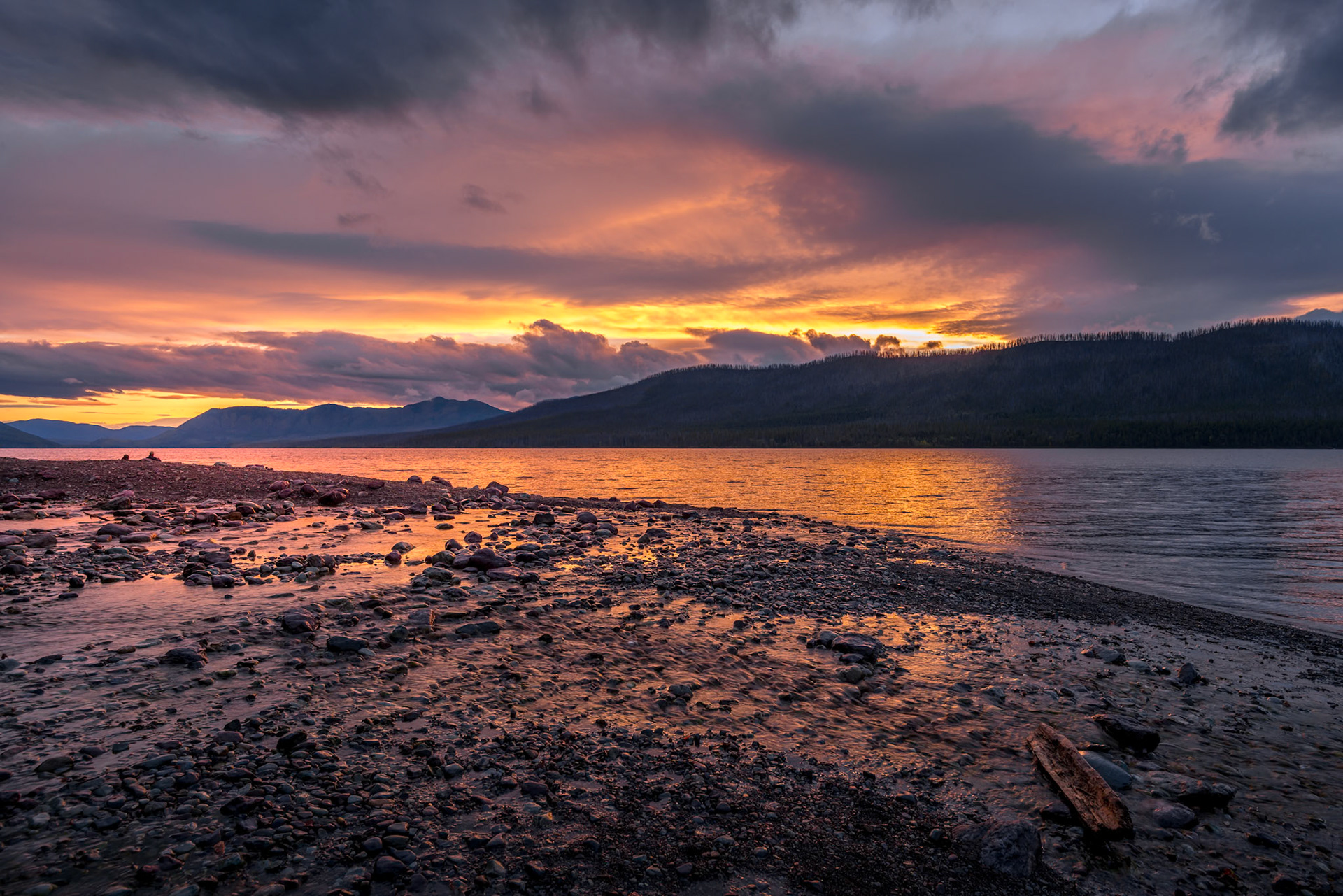 Sunset at Lake McDonald