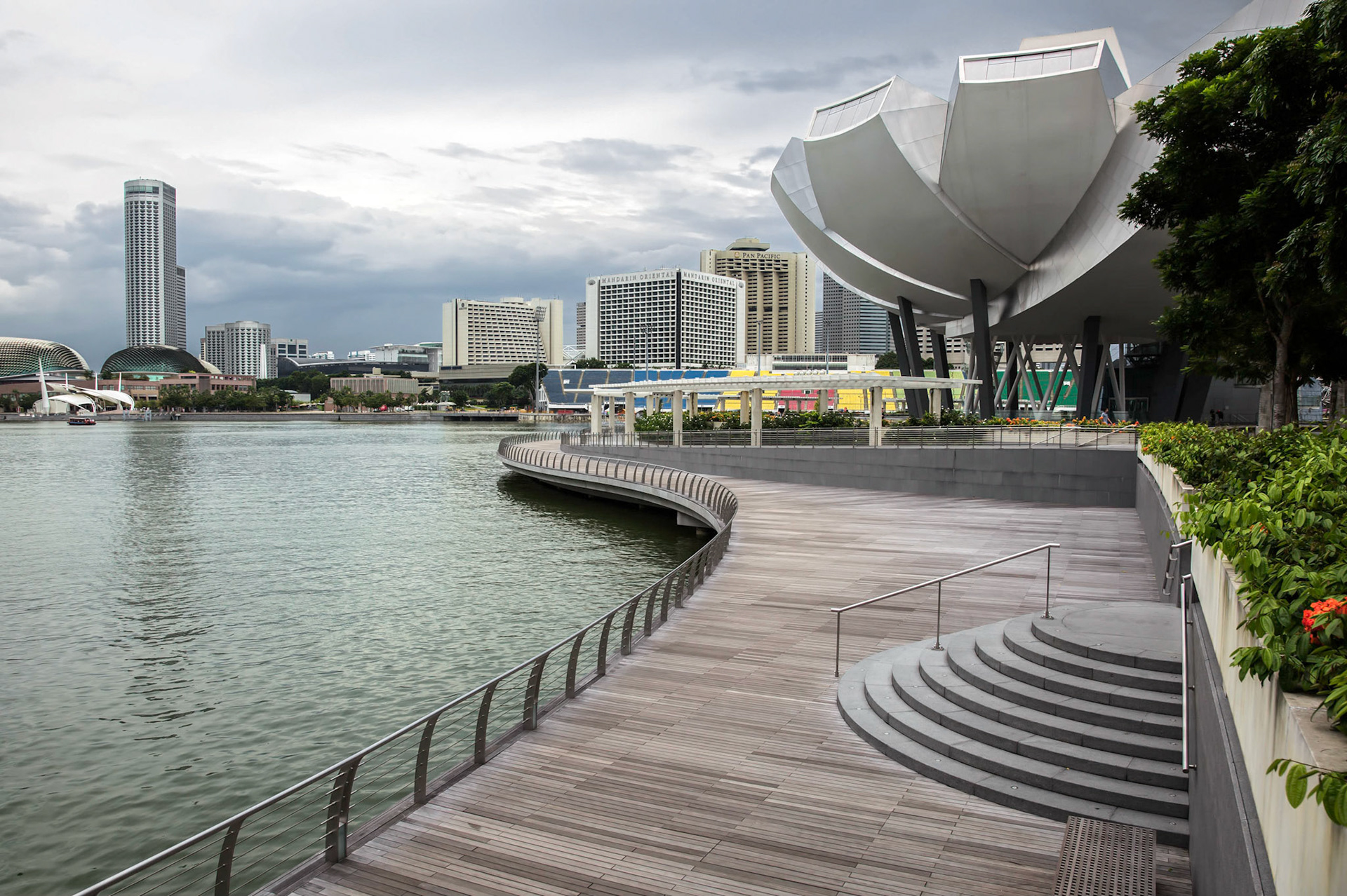 Promenade Leading to the Artscience Museum in Singapore