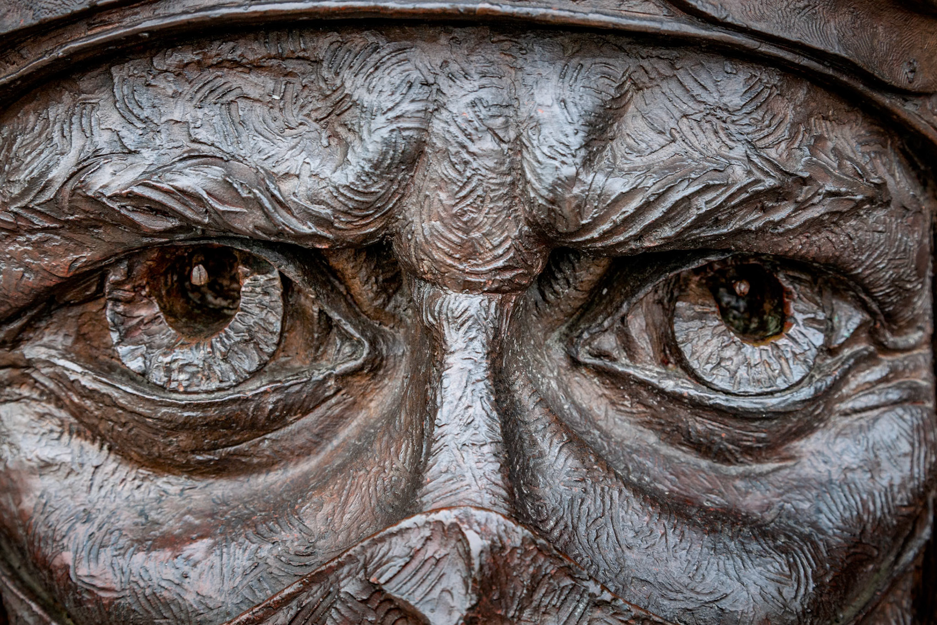 LONDON, UK - NOVEMBER 6 : Close-up of Part of the Battle of Britain Monument on the Embankment in London on November 6, 2012