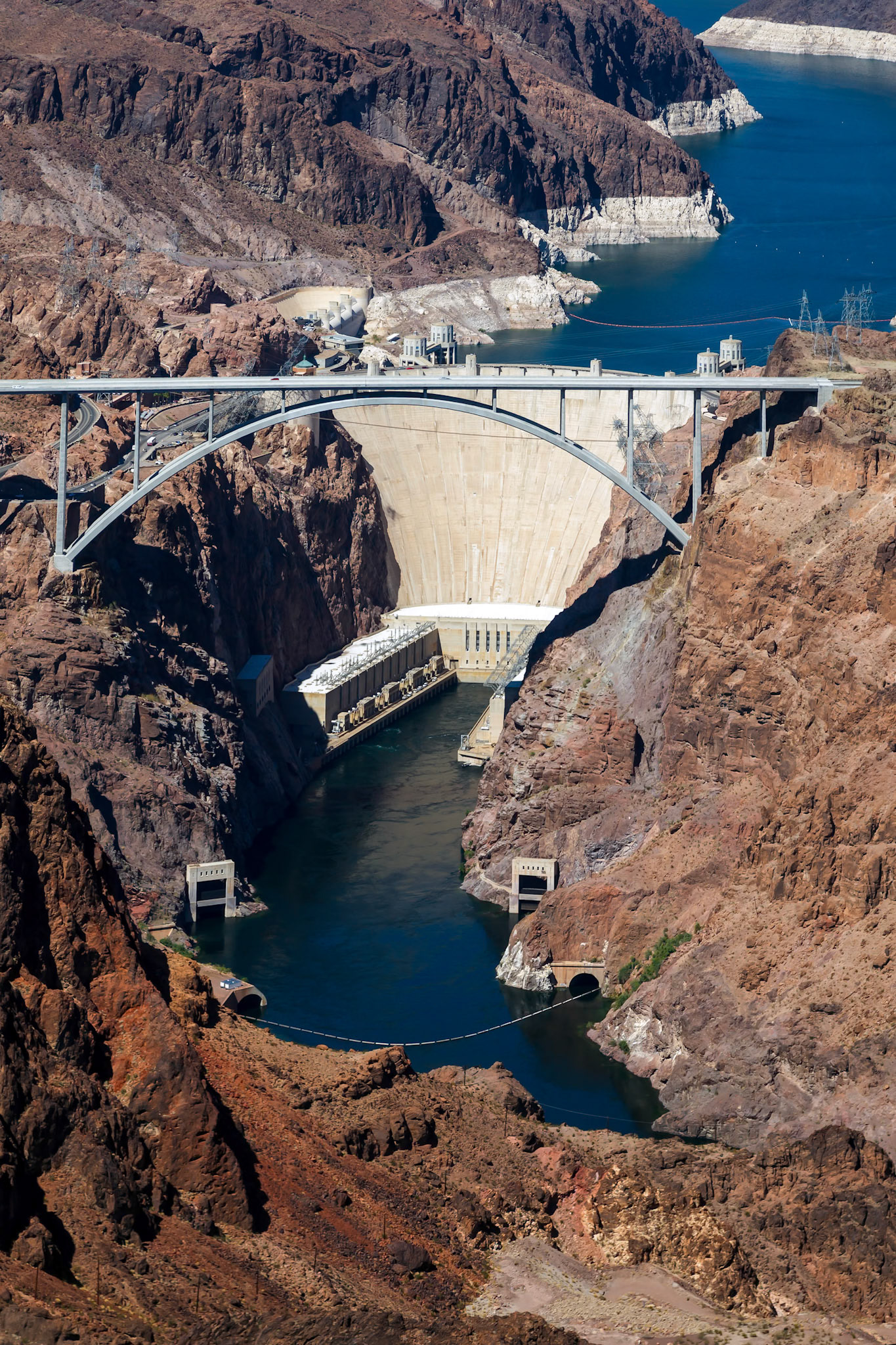 View of the Hoover Dam and Bridge
