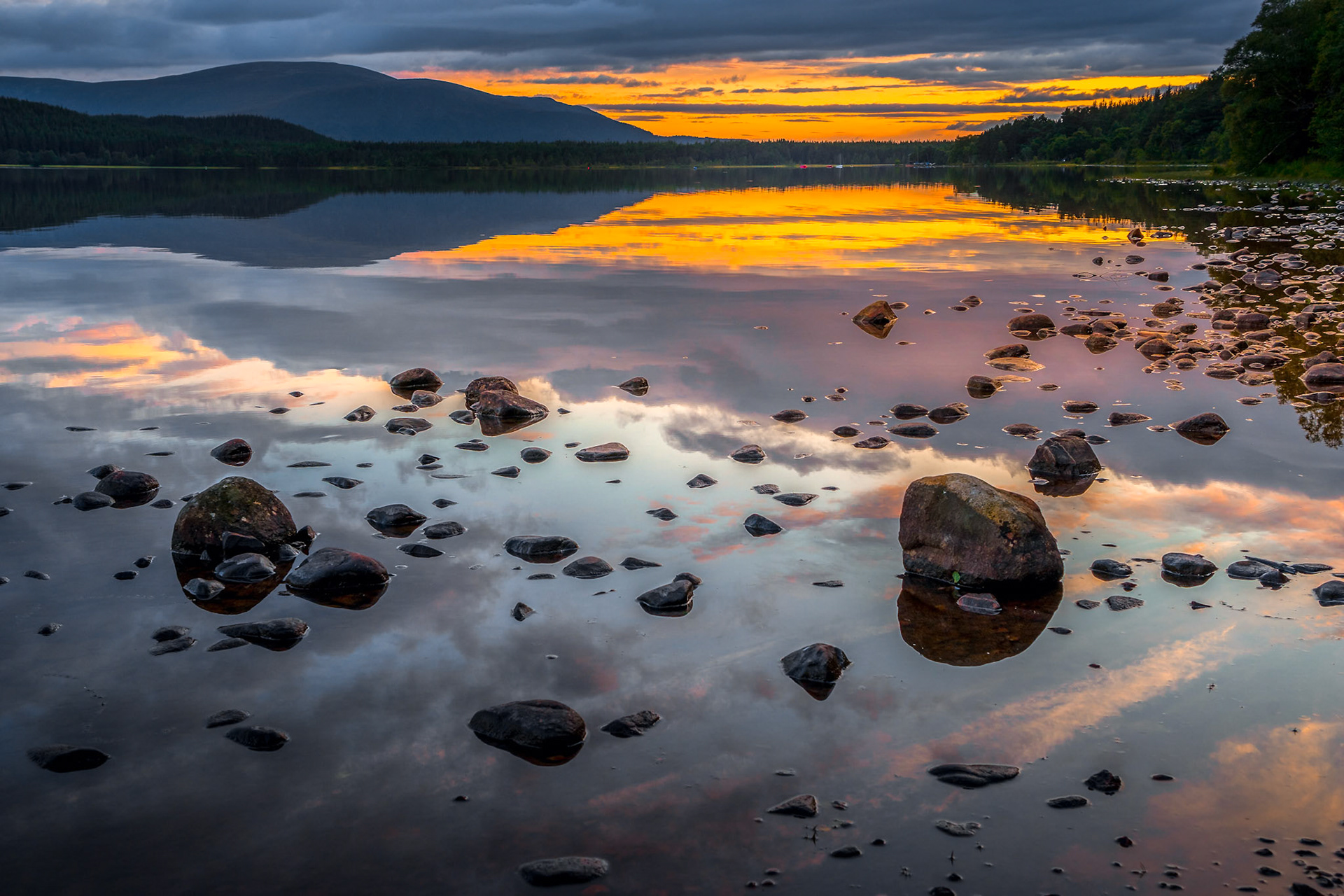 Loch Morlich at sunset