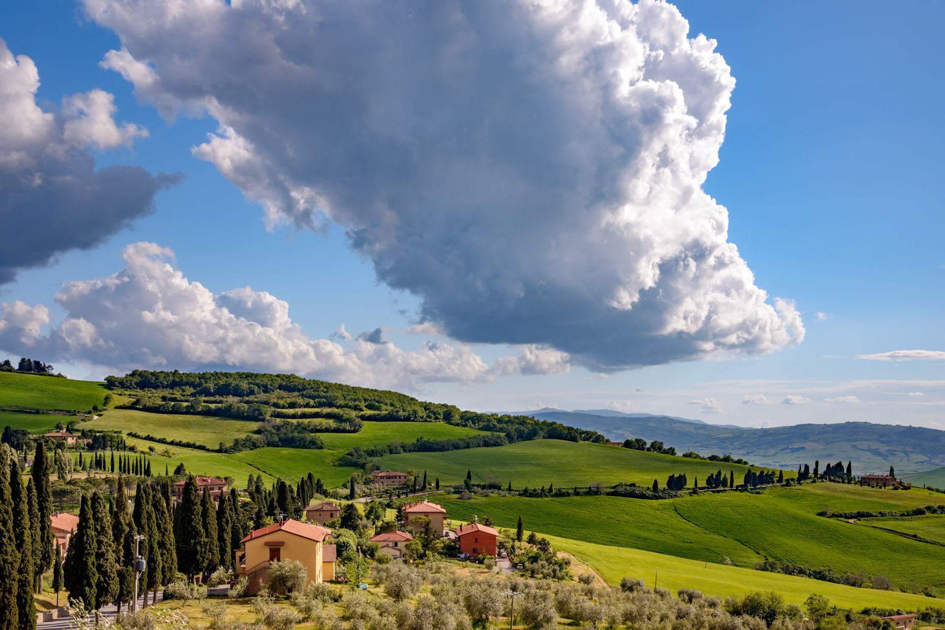 VAL D'ORCIA, TUSCANY, ITALY - MAY 19 : Farmland in Val d'Orcia Tuscany on May 19, 2013