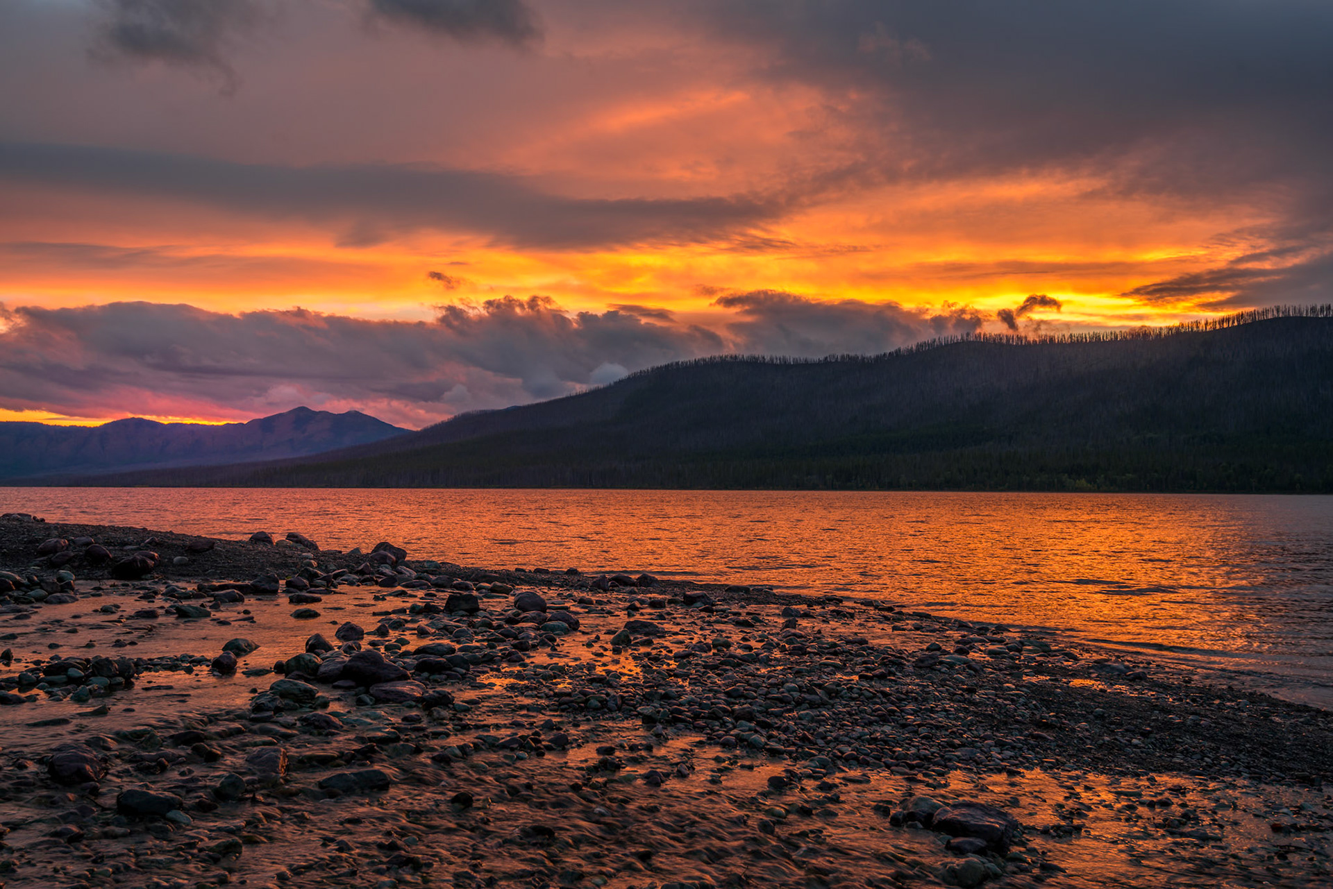 Sunset at Lake McDonald