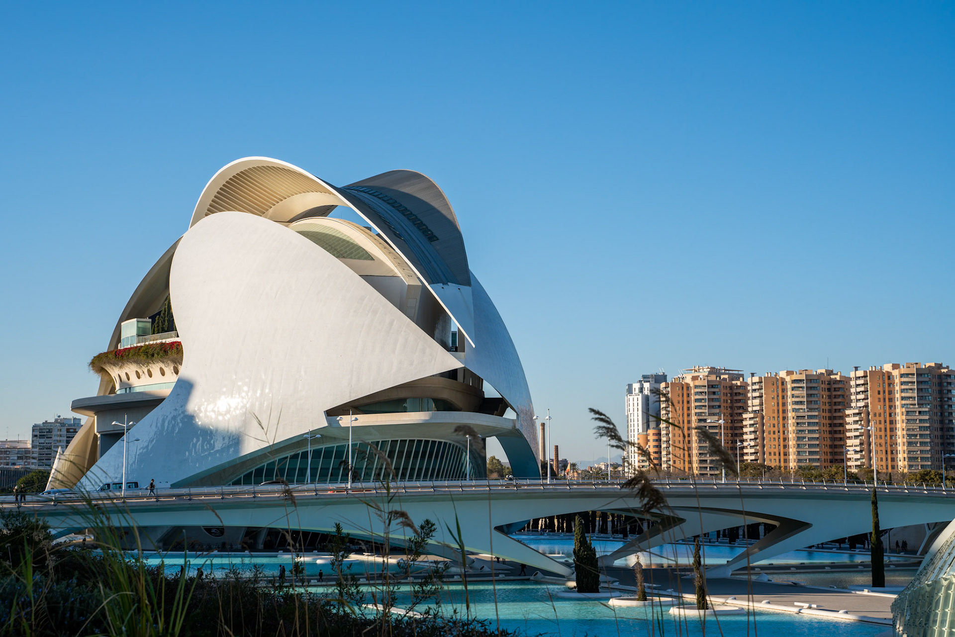 VALENCIA, SPAIN - FEBRUARY 25 :  Palau de les Arts Reina Sofia in Valencia Spain on February 25, 2019. Unidentified people