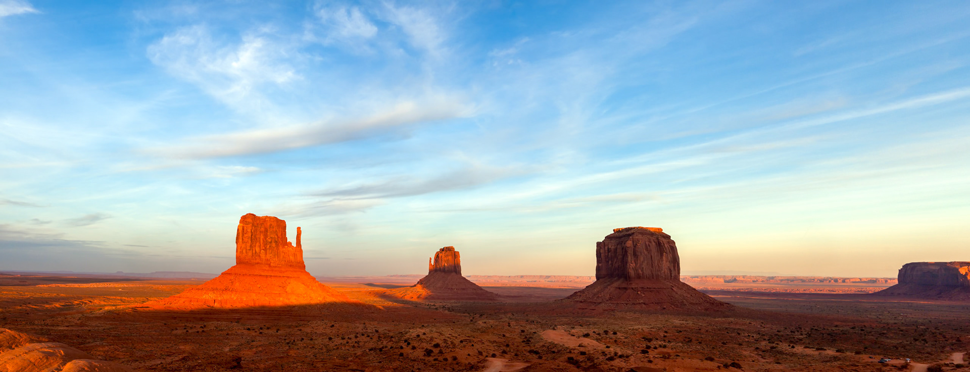 Scenic view of Monument Valley Utah USA