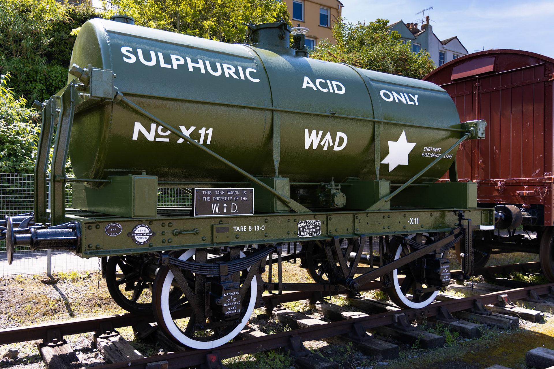 BRISTOL, UK - MAY 14 : Railway rolling stock in the dockyard area of Bristol on May 14, 2019