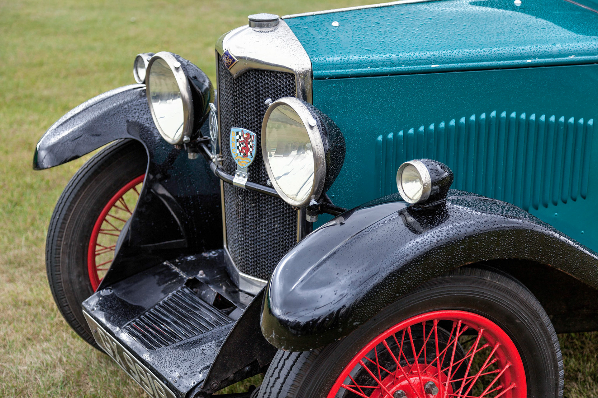 Vintage Riley Parked on the Airfield at the Goodwood Revival