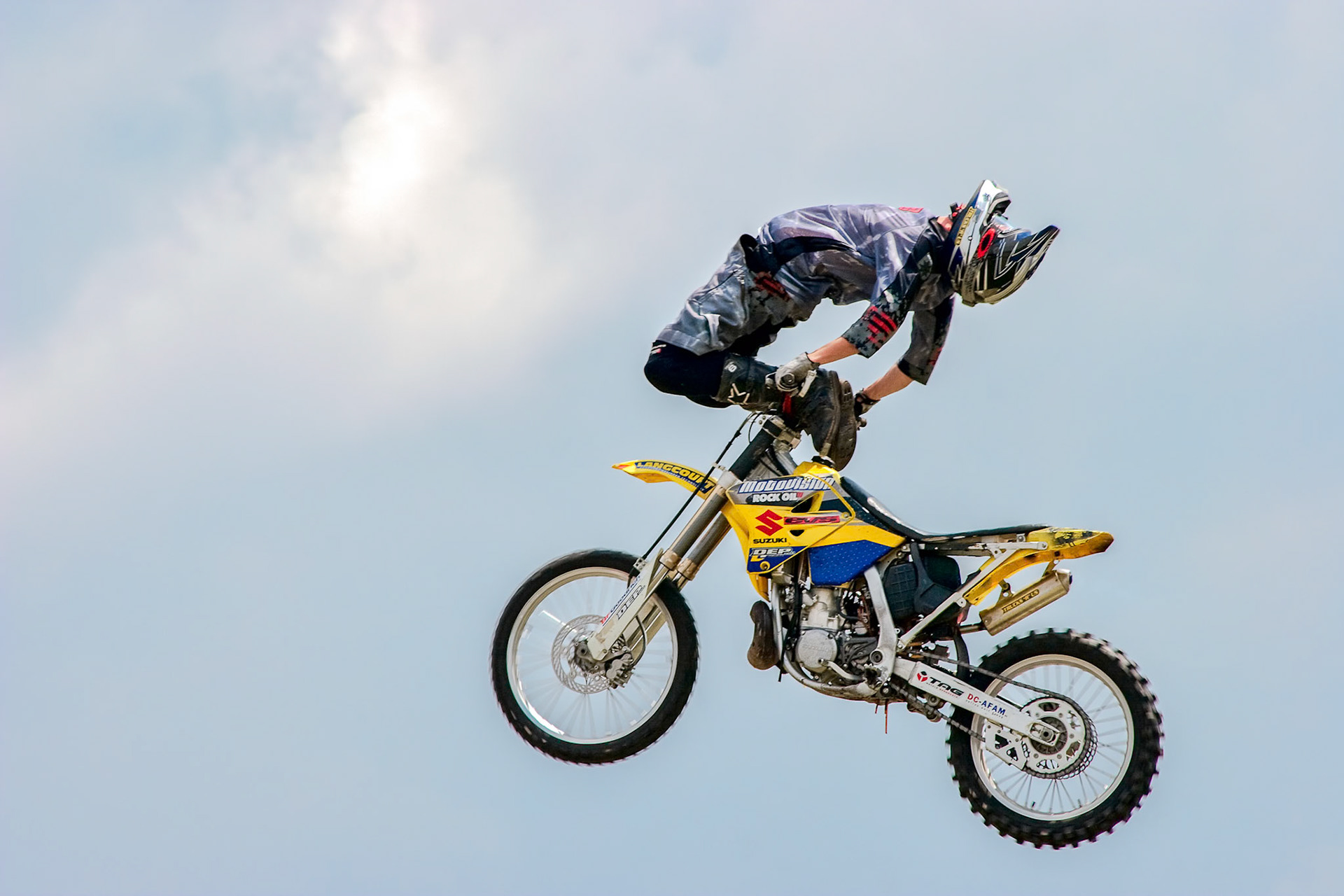 Stunt Motorcyclist at the Hop Farm in Kent