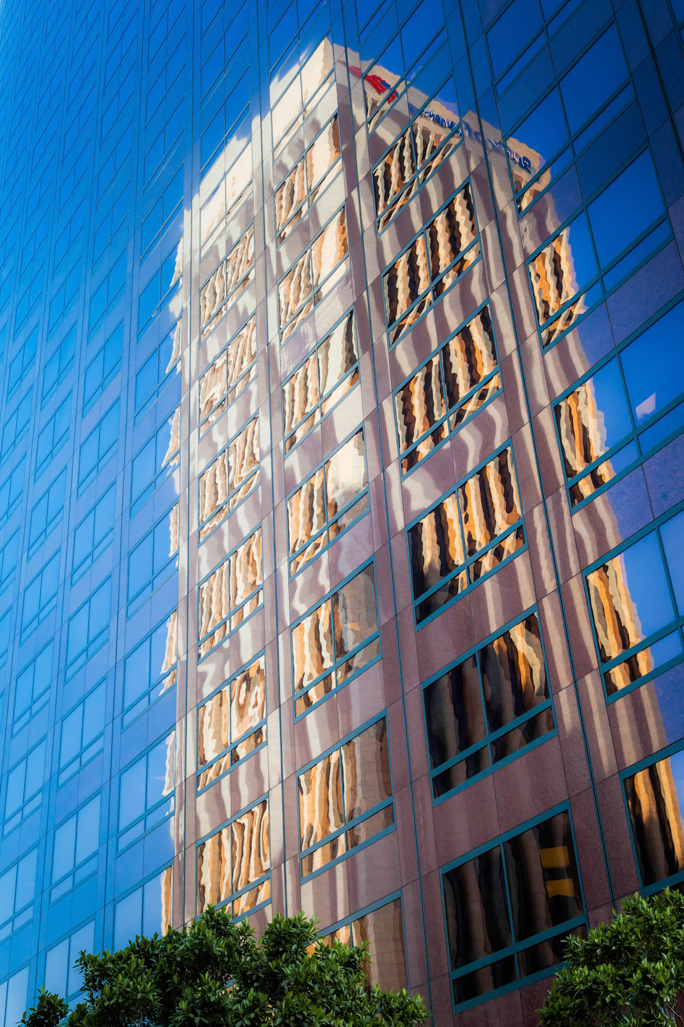 Reflection of an Office Block in Los angeles