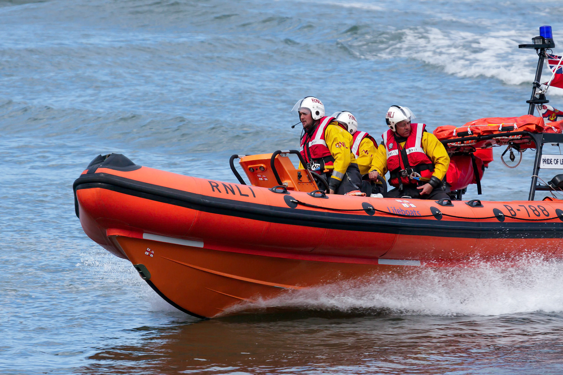 RNLI Lifeboat Display  at Staithes North Yorkshire