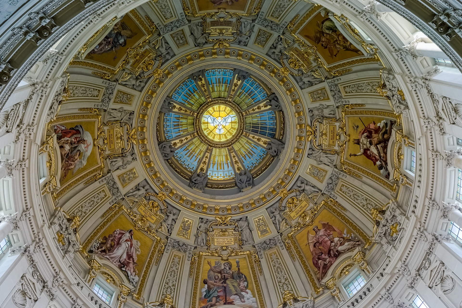 Berlin, Germany, 2014. Detail of the ceiling in the Cathedral in Berlin