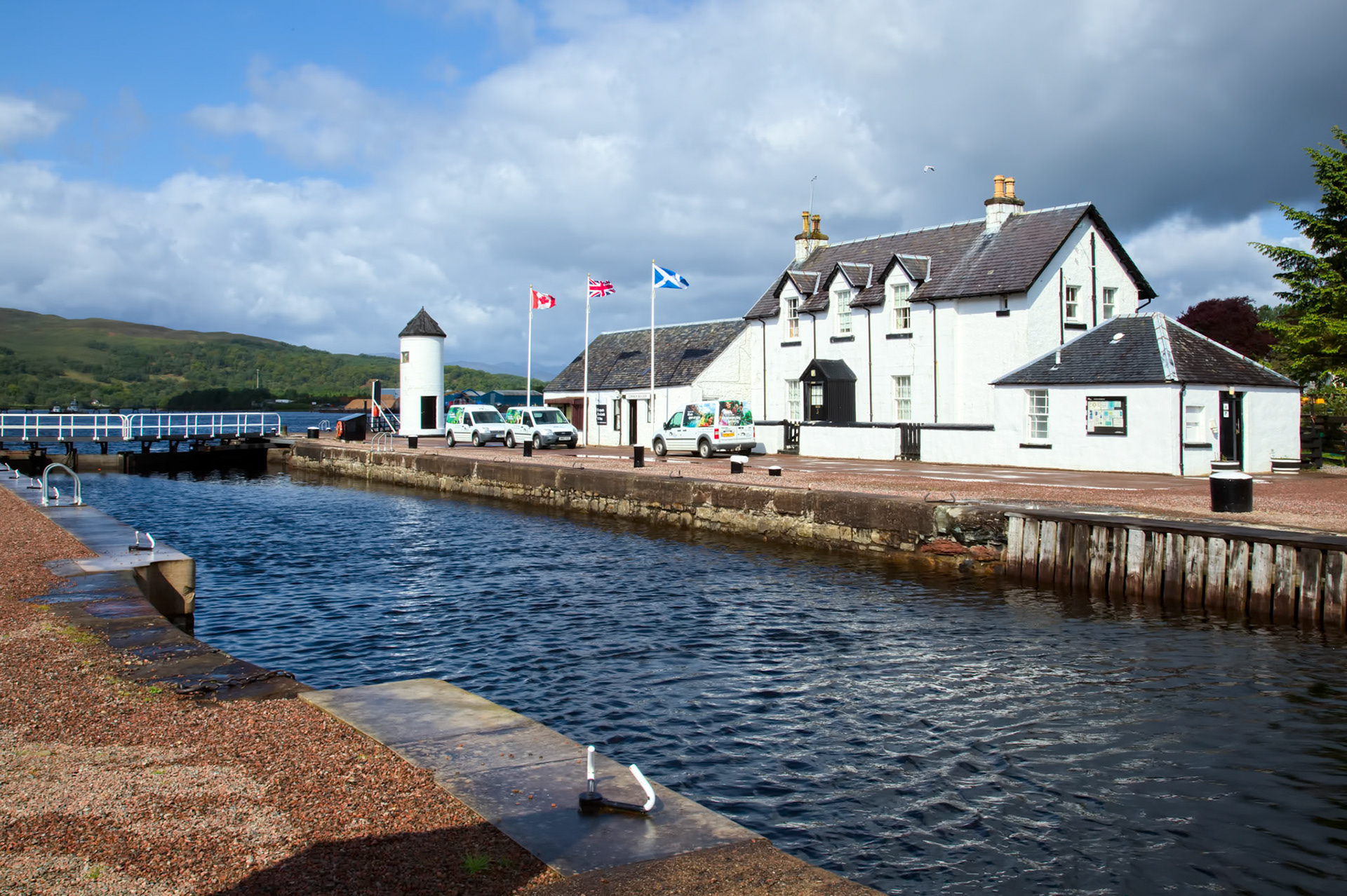 Caledonian Canal at Corpach in Scotland