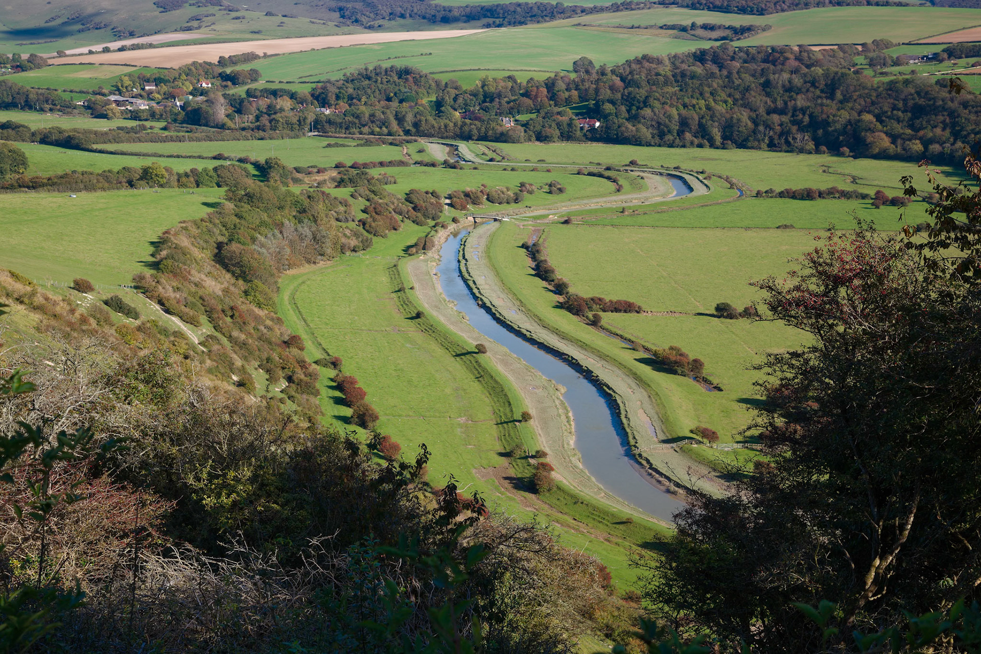 The River Cuckmere Flows through the Sussex Countryside