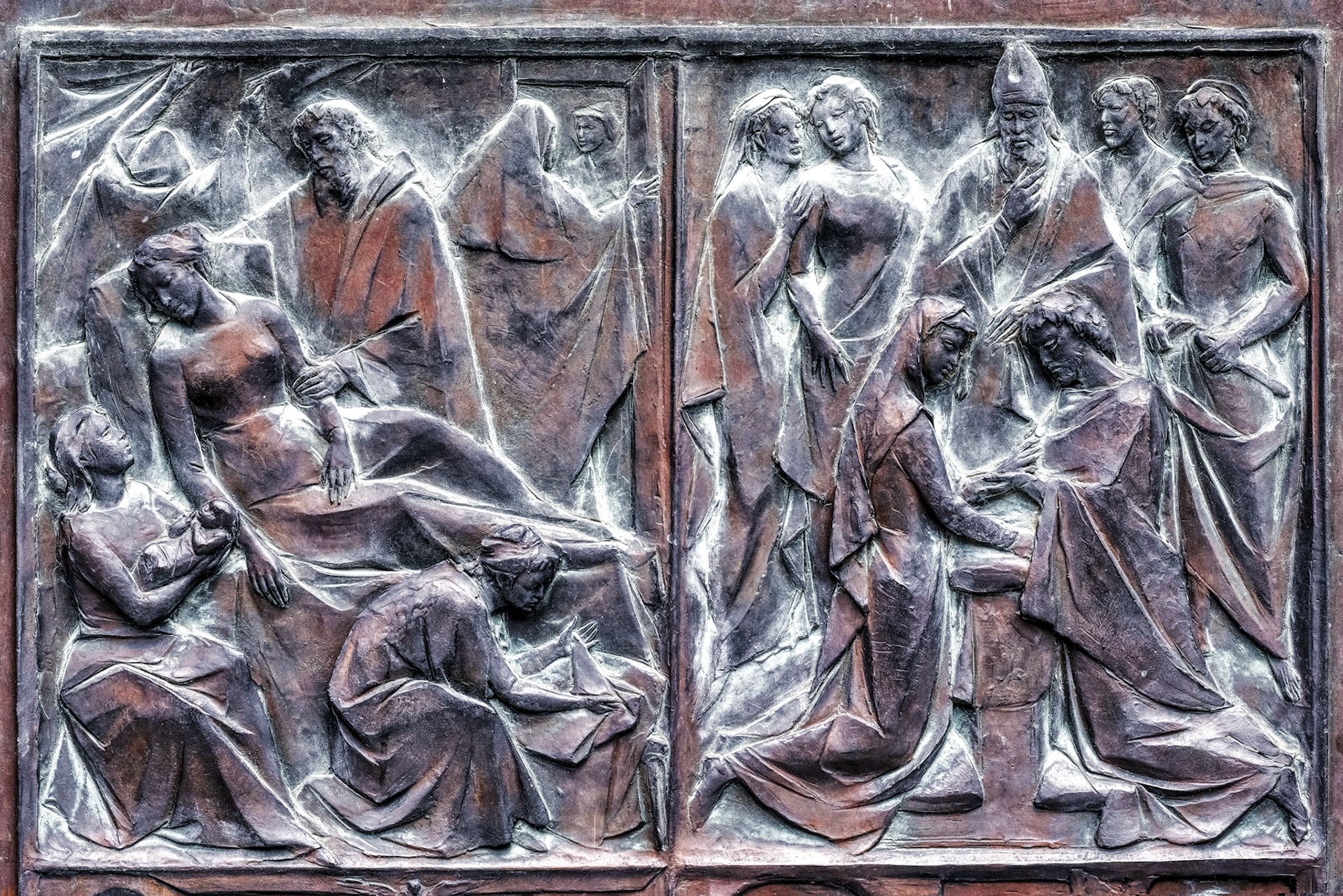 Door panel of the Cathedral in Siena