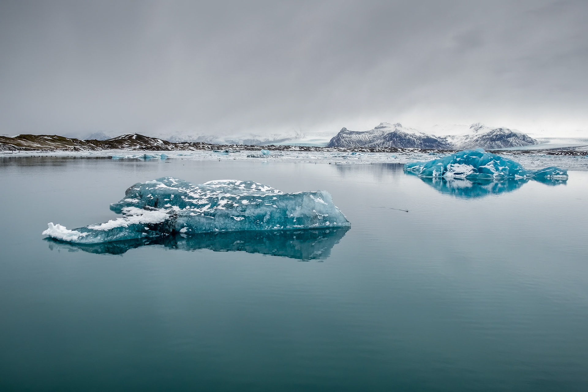View of Jokulsarlon Ice Lagoon