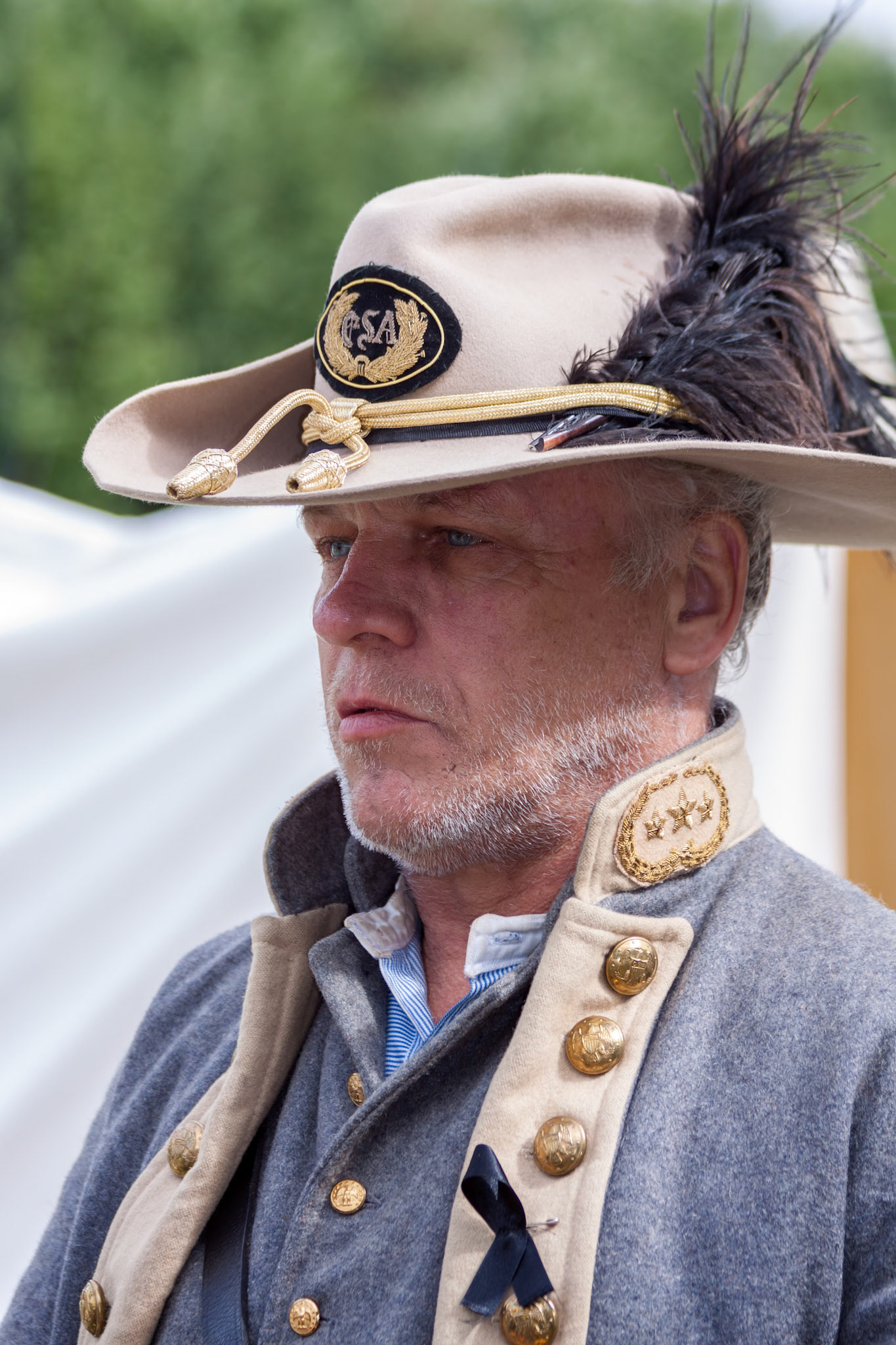 DETLING, KENT/UK - AUGUST 29 : Confederate soldier at the Military Odyssey in Detling Kent on August 29, 2010. Unidentified man.