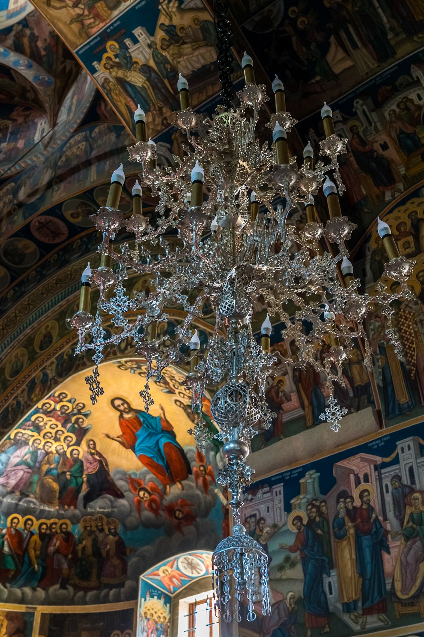 AGAPIA, MOLDOVIA/ROMANIA - SEPTEMBER 19 : Interior view of Agapia Monastery in Agapia Moldovia Romania on September 19, 2018