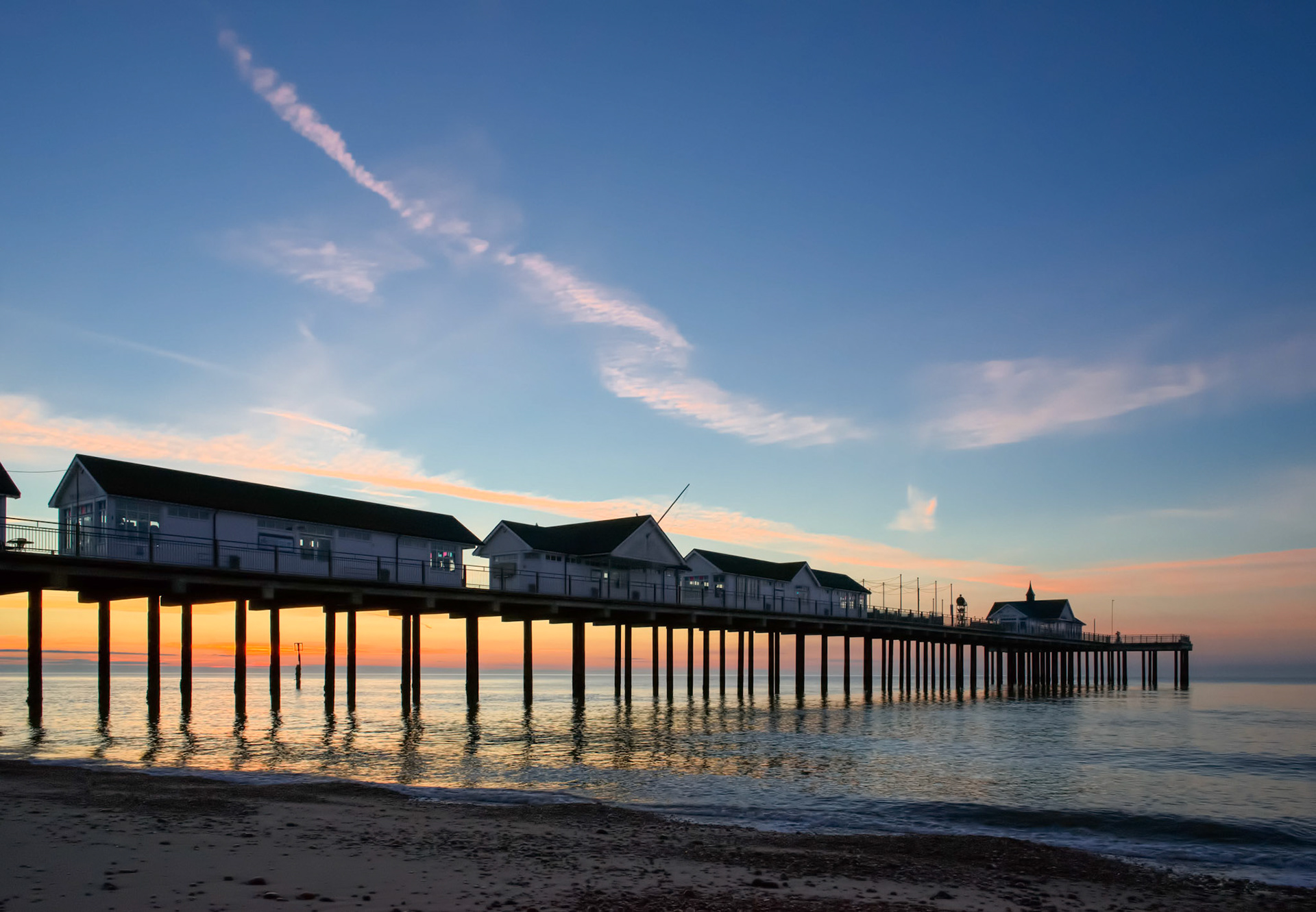 Sunrise over Southwold Pier