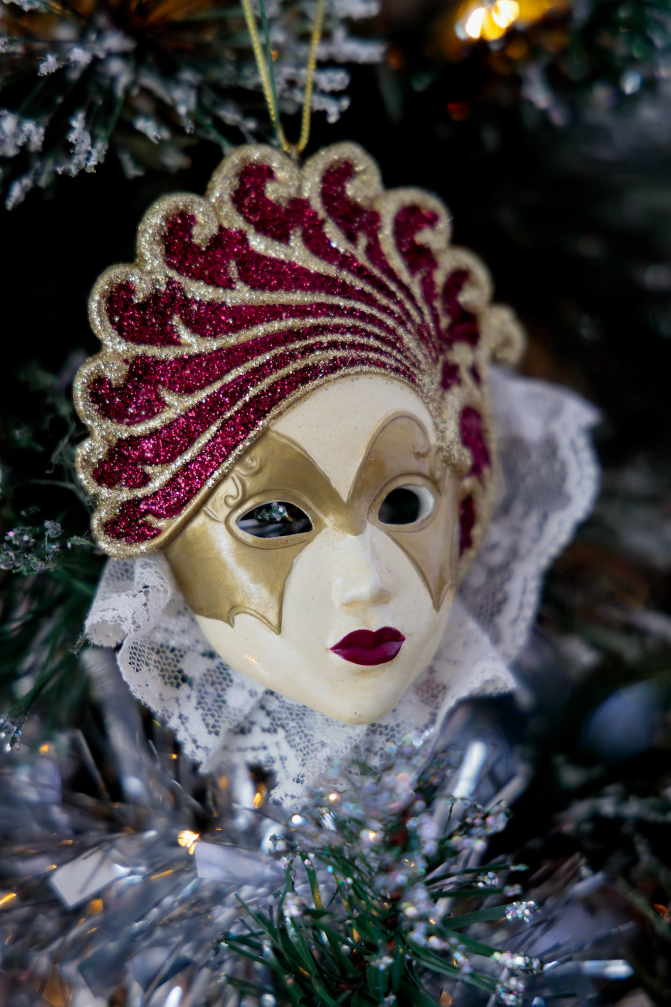 EAST GRINSTEAD, WEST SUSSEX, UK - DECEMBER 14 : Christmas tree decoration in East Grinstead West Sussex on December 14, 2020