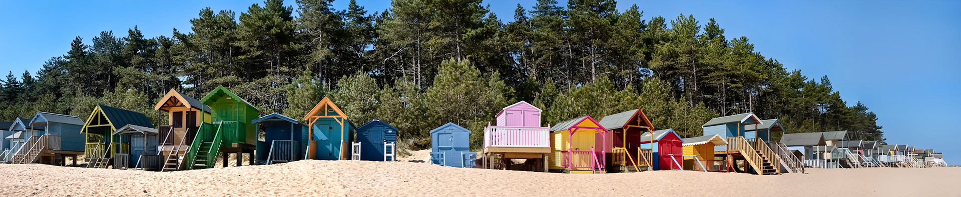 Some Brightly Coloured Beach Huts in Wells Next the Sea
