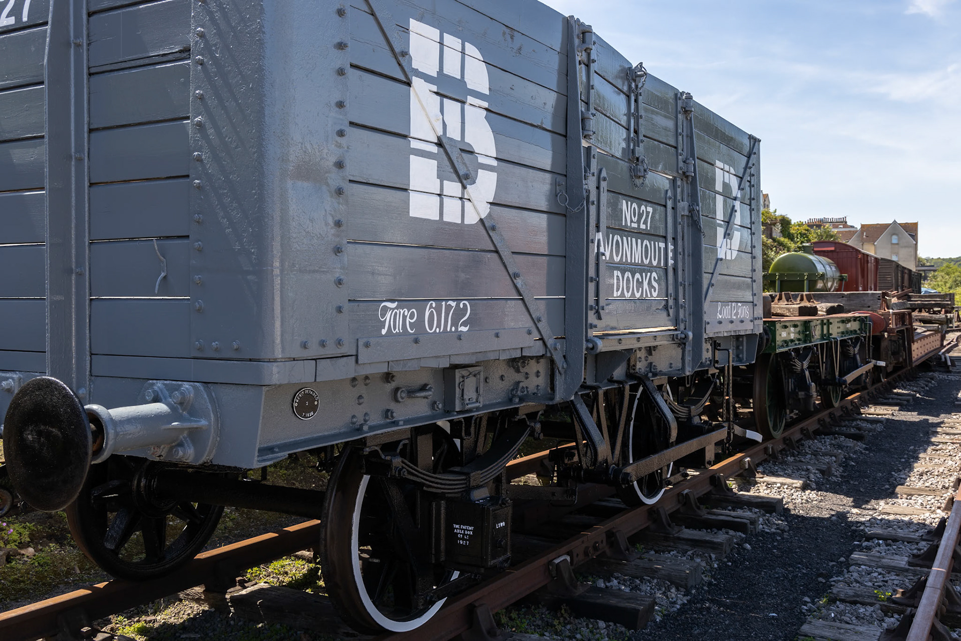BRISTOL, UK - MAY 14 : Railway rolling stock in the dockyard area of Bristol on May 14, 2019