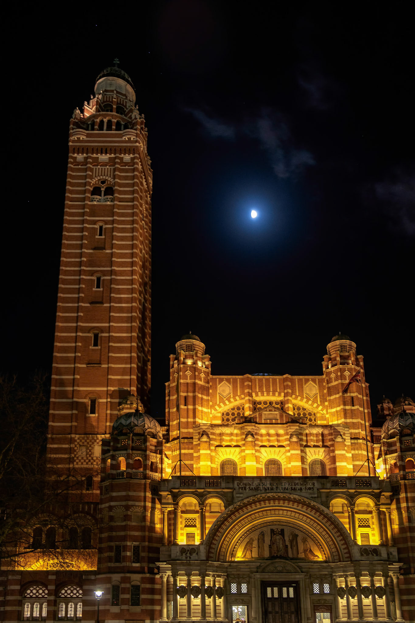 View of Westminster Cathedral at Nighttime