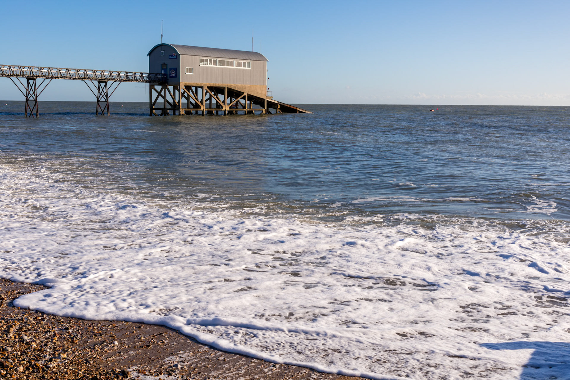 SELSEY BILL, SUSSEX/UK - JANUARY 1 : Selsey Bill Lifeboat Station in Selsey on January 1, 2013