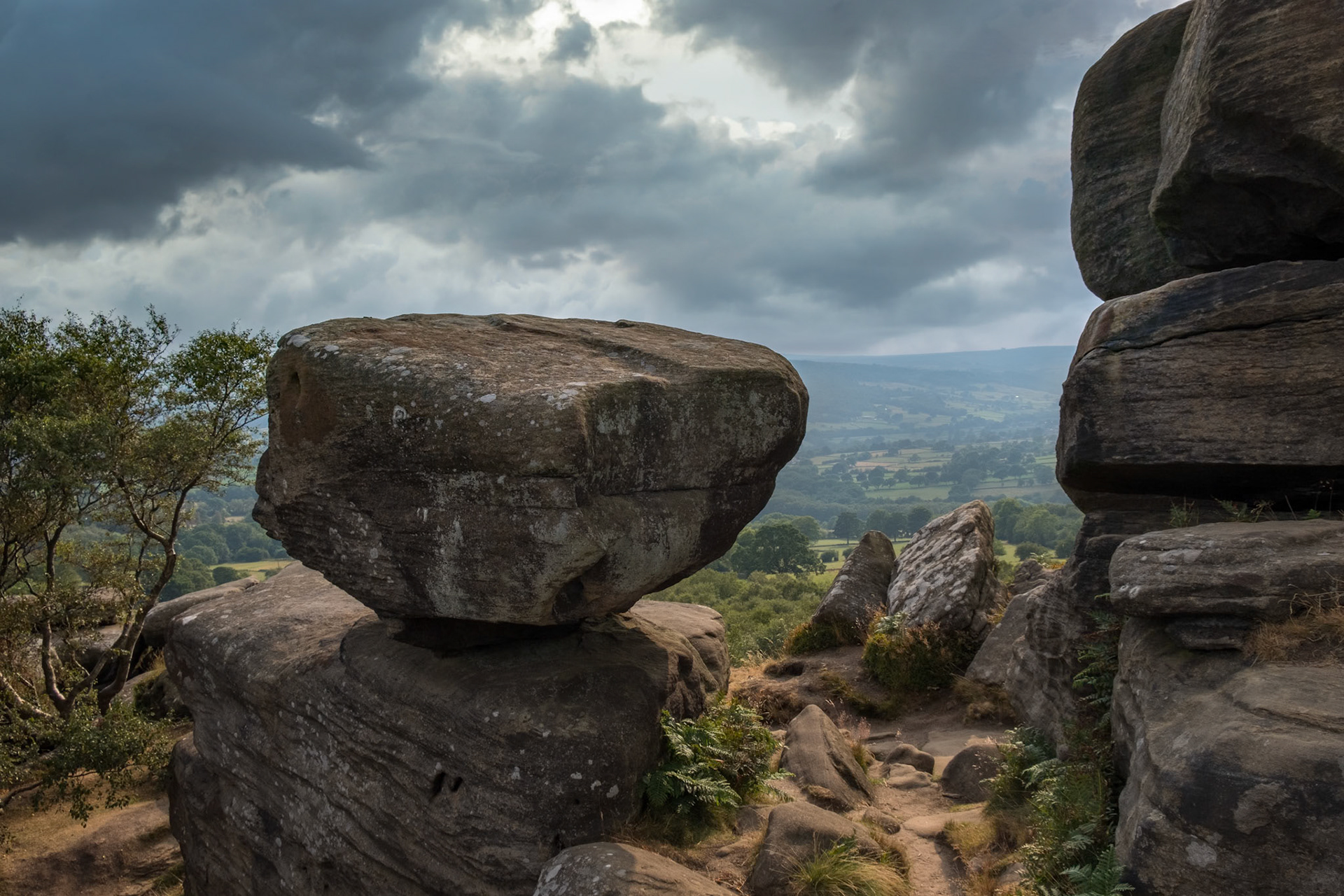 Scenic view of Brimham Rocks in Yorkshire Dales National Park