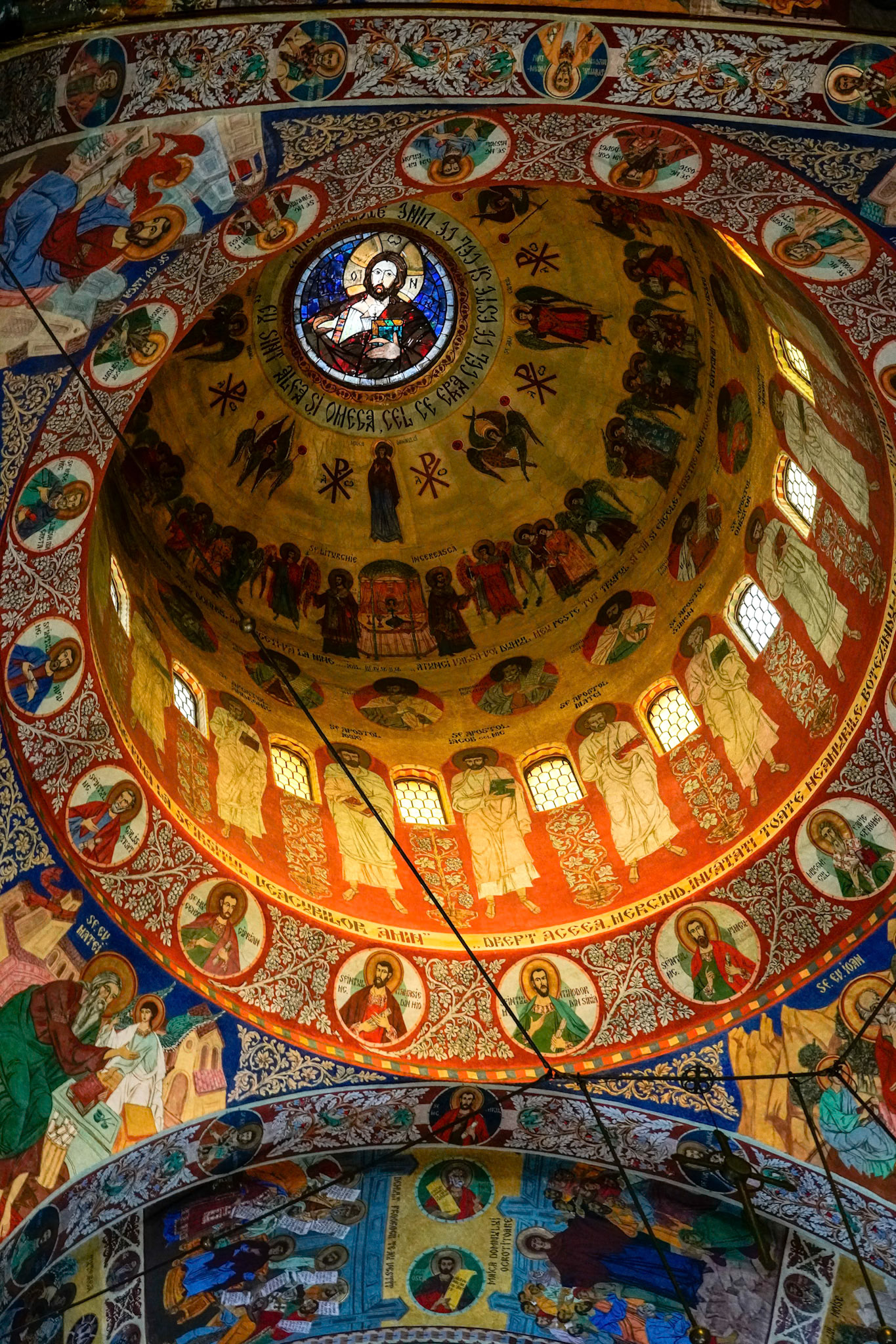 TARGU MURES, TRANSYLVANIA/ROMANIA - SEPTEMBER 17 : Decorative interior view of Ascension Cathedral in Targu Mures Transylvania Romania on September 17, 2018