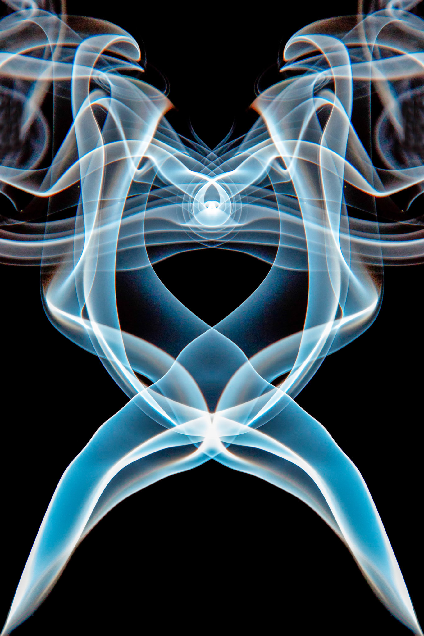 Incense stick smoke trail