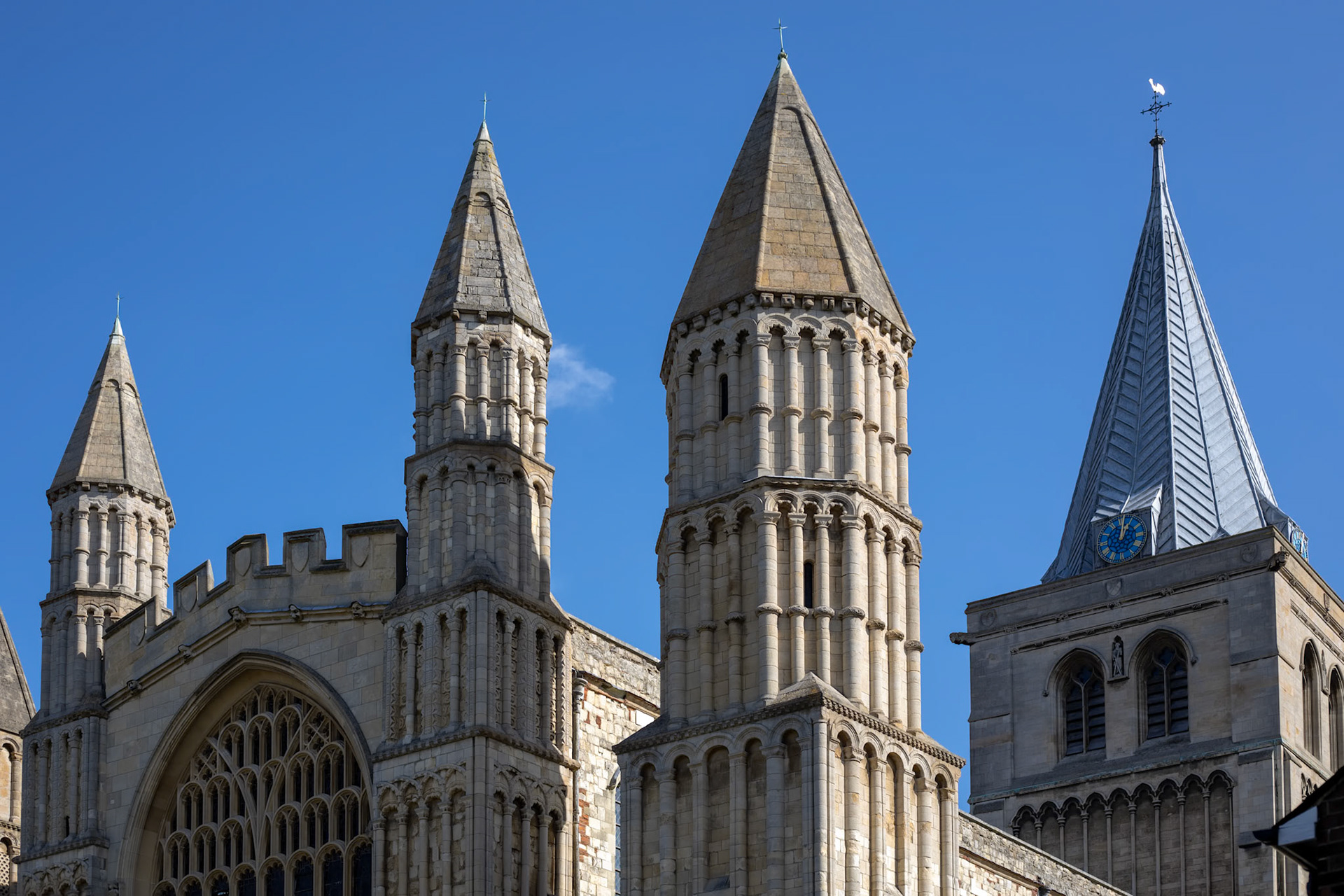 ROCHESTER, KENT/UK - MARCH 24 : View of the Cathedral at Rochester on March 24, 2019