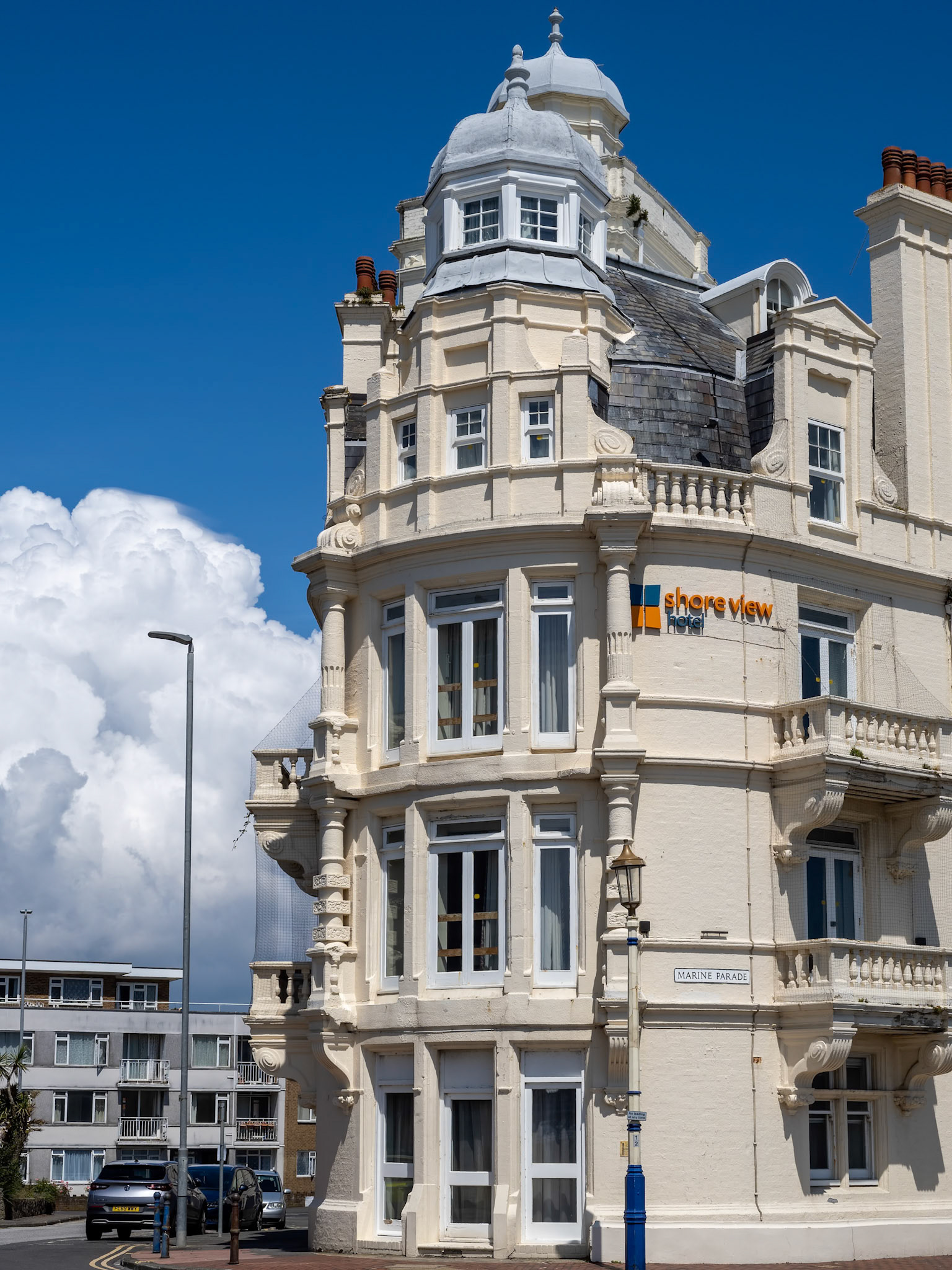 EASTBOURNE, EAST SUSSEX/UK - JUNE 16 : View of the Shore View Hotel in Eastbourne on June 16, 2020