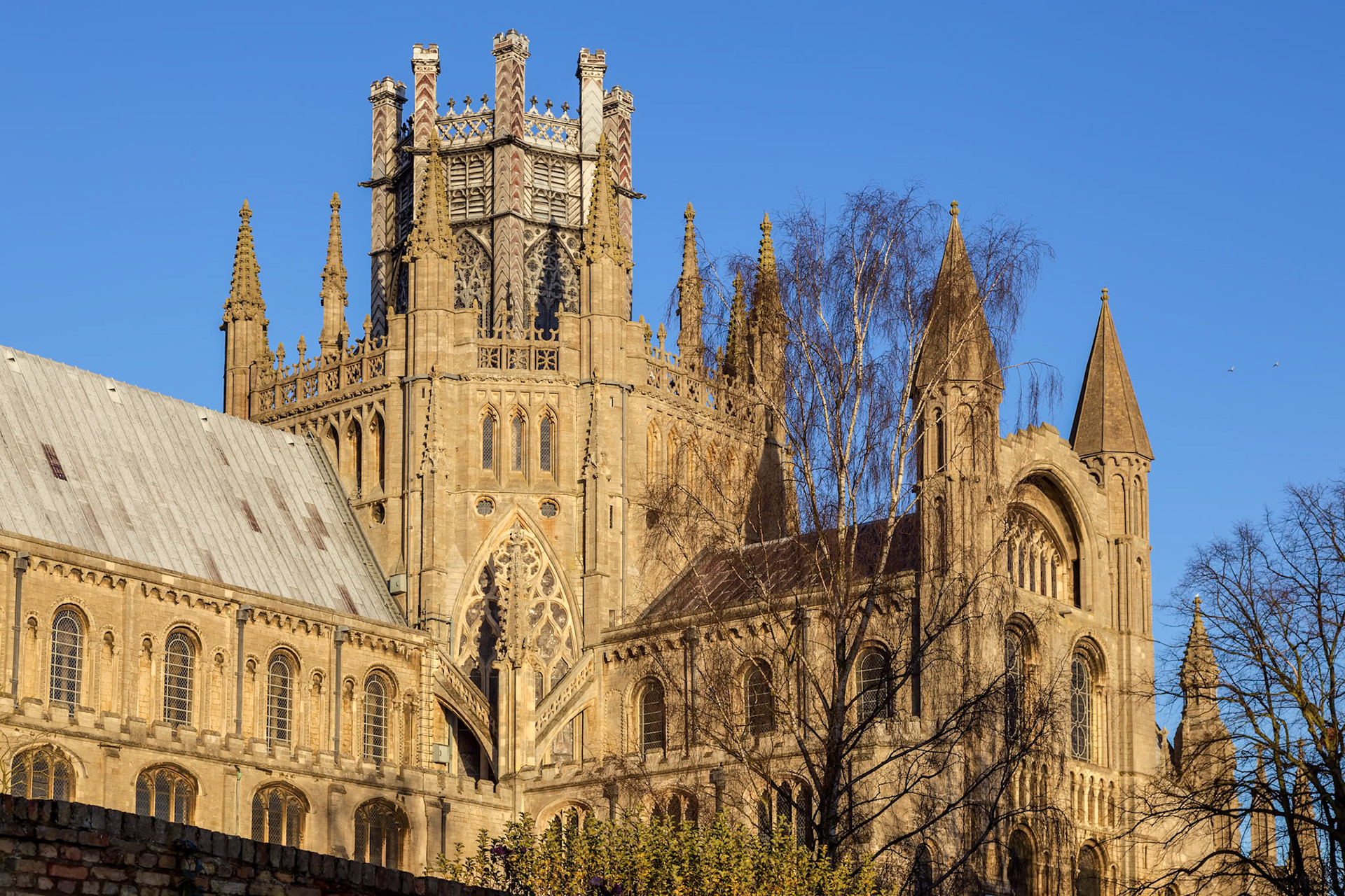 ELY, CAMBRIDGESHIRE/UK - NOVEMBER 23 : Exterior view of Ely Cathedral in Ely on November 23, 2012
