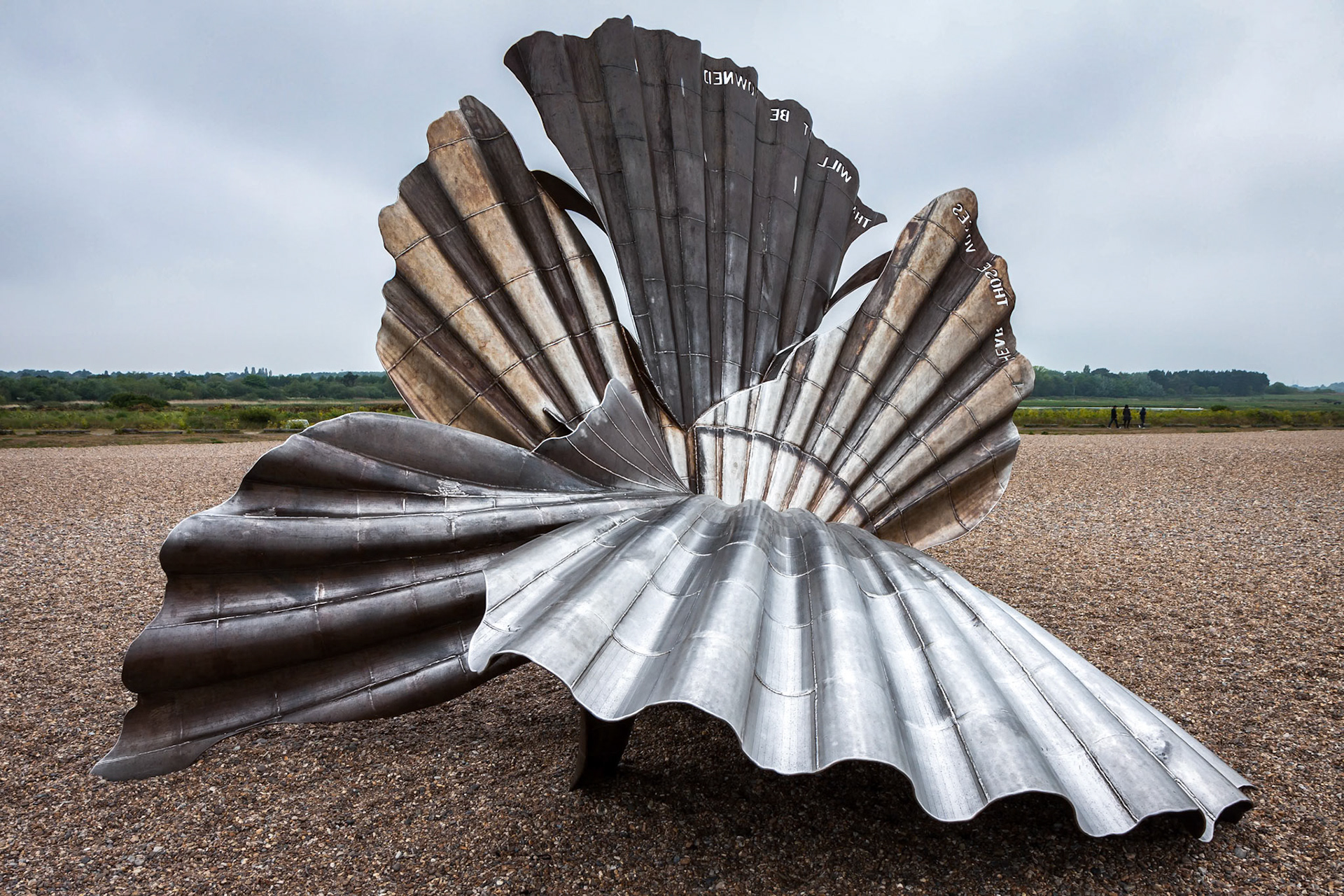 Maggi Hambling The Scallop 2003 Sculpture on the Beach at Aldeburgh