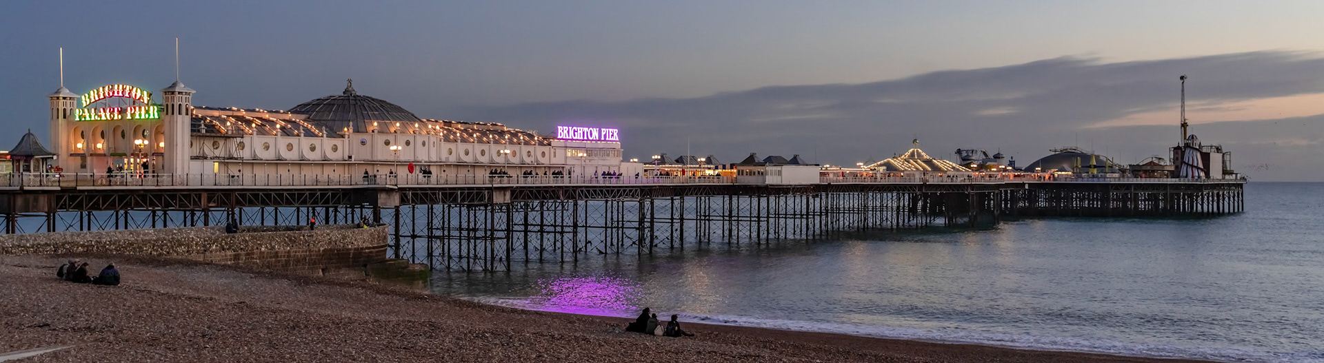 BRIGHTON, EAST SUSSEX/UK - JANUARY 8 : View of the Pier in Brighton East Sussex on January 8, 2019. Unidentified people