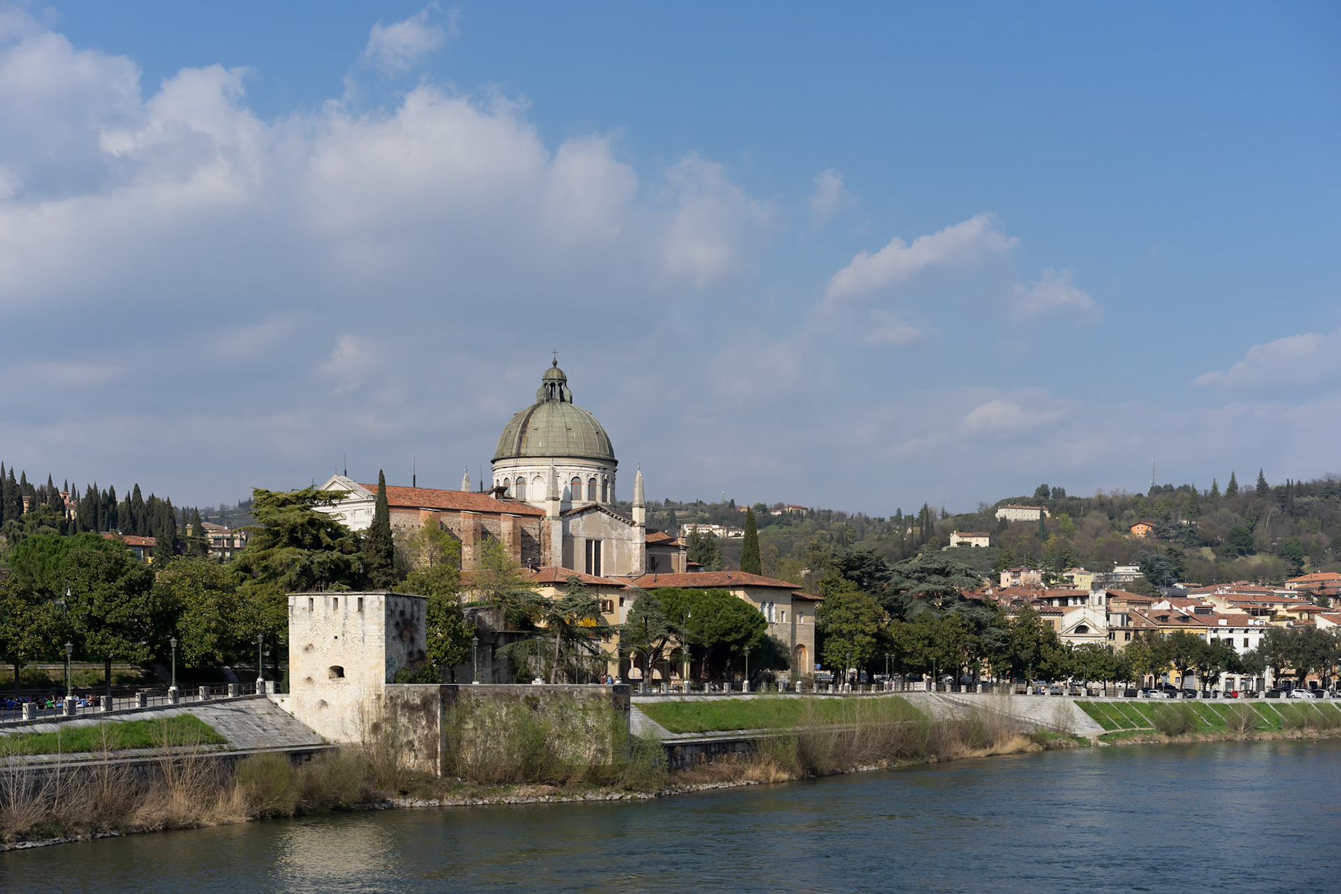 View of San Giorgio in Braida Church in Verona
