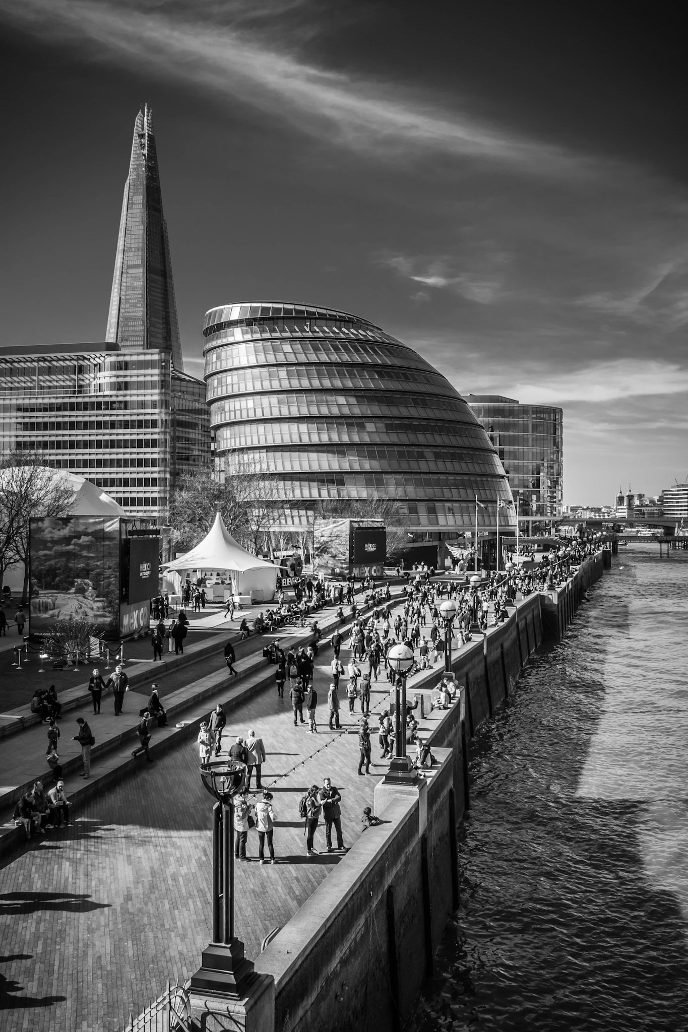 View of City Hall and the Shard in London