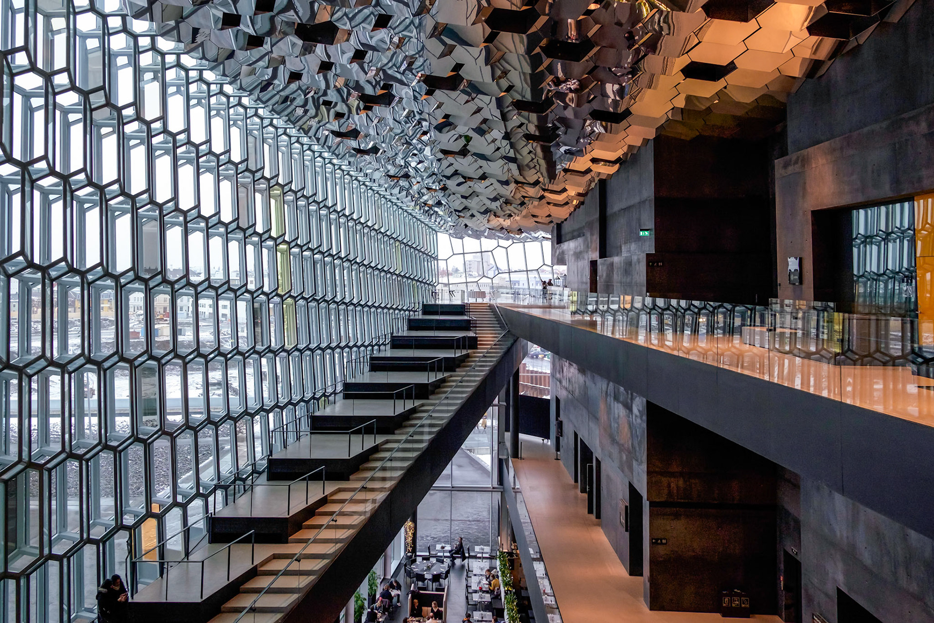 Interior View of the Harpa Concert Hall in Reykjavik