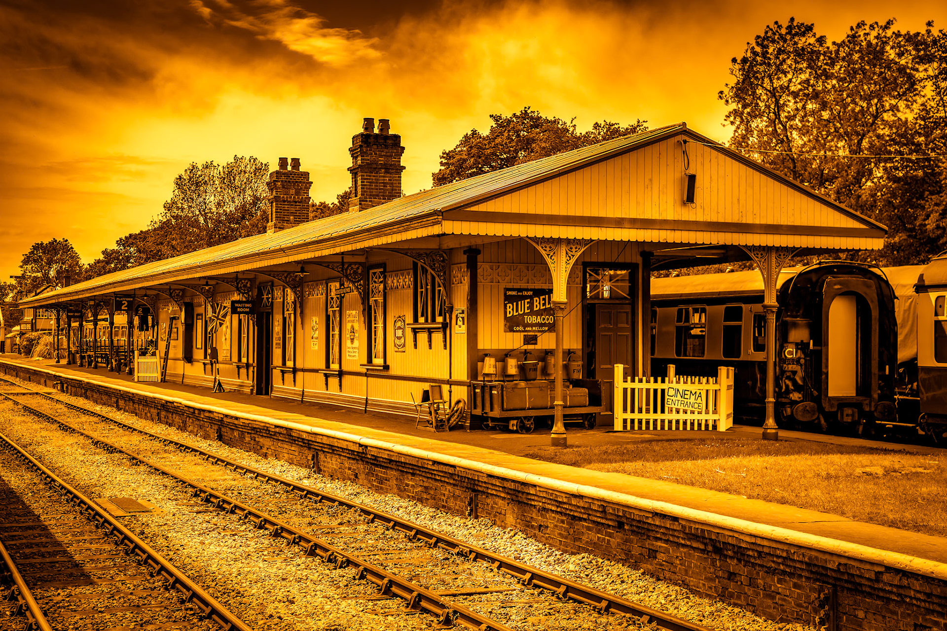 HORSTED KEYNES, SUSSEX/UK - MAY 7 : Horsted Keynes Railway Station in Horsted Keynes Sussex on May 7, 2011. One unidentified person