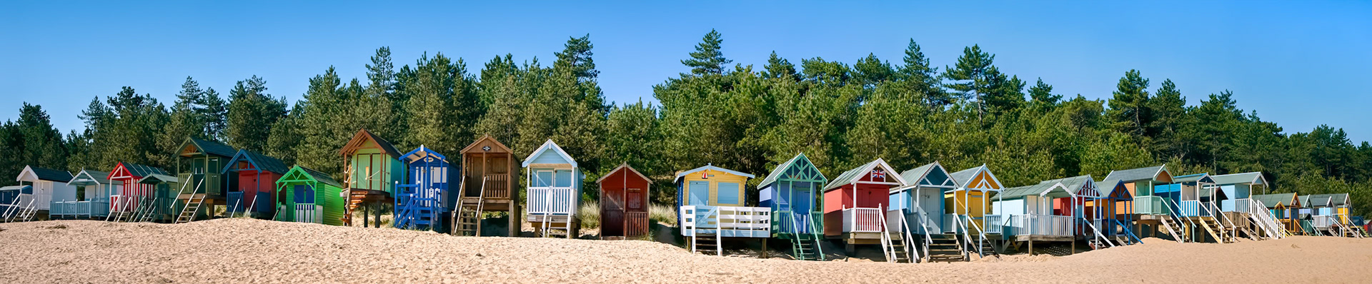 Some Brightly Coloured Beach Huts in Wells Next the Sea