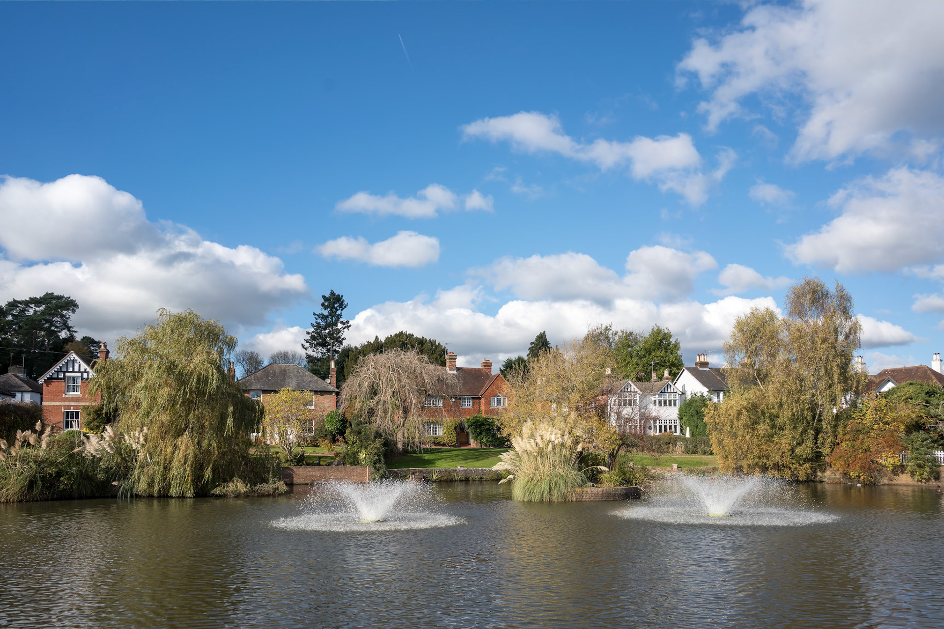 LINDFIELD, WEST SUSSEX/UK -OCTOBER 29 : View of the pond in Lindfield West Sussex on October 29, 2018