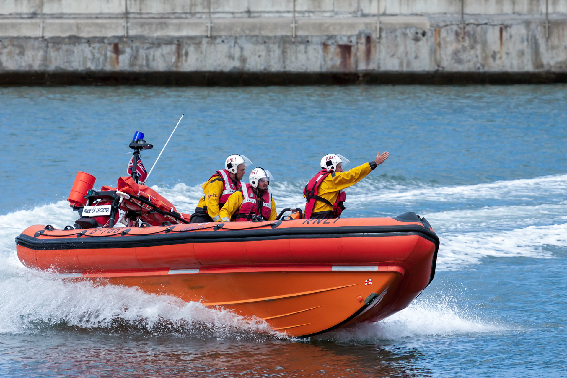 RNLI Lifeboat Display  at Staithes North Yorkshire
